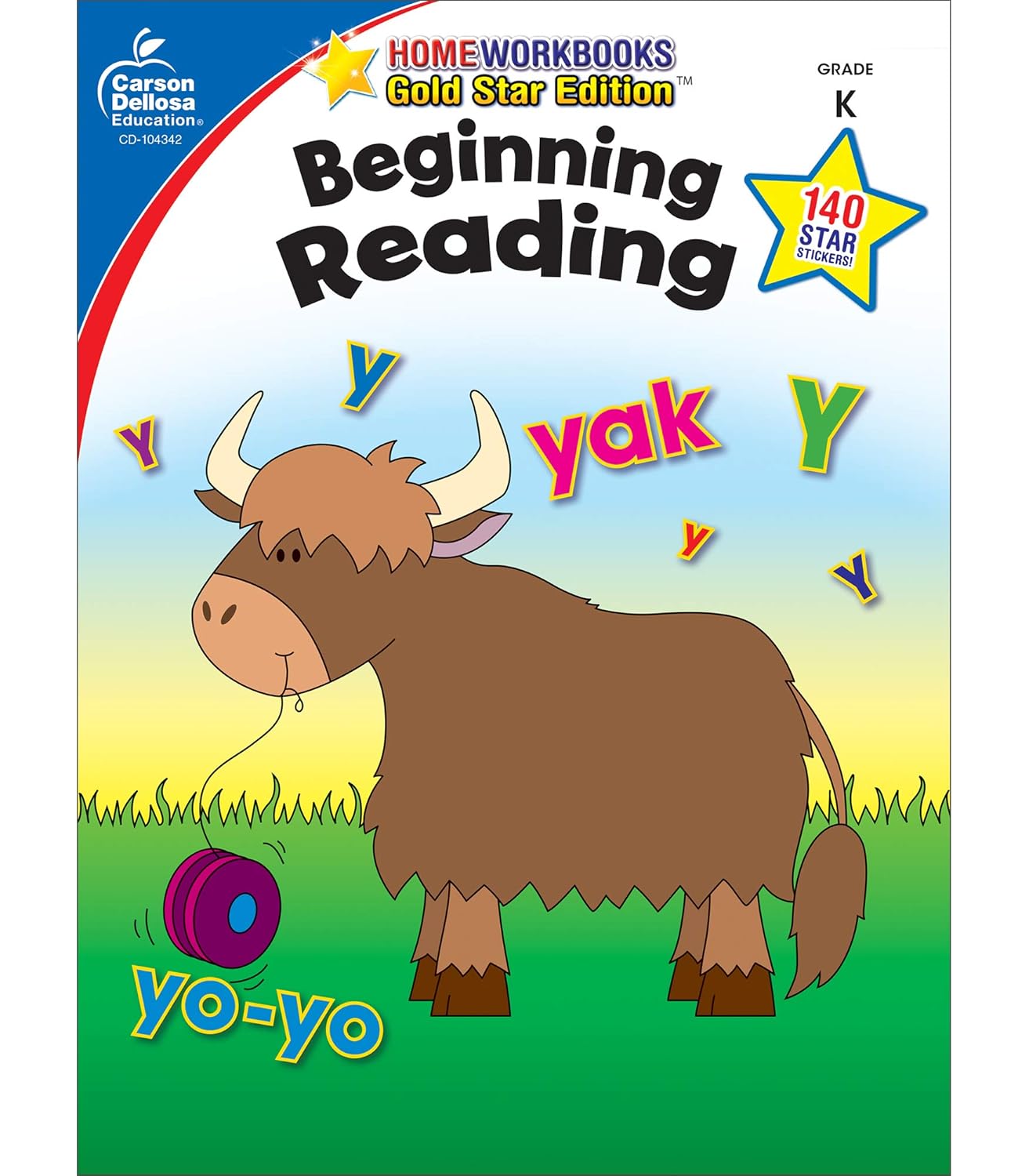 Hot Carson Dellosa Beginning Reading Book, Kindergarten Workbook With Sight Words, Vocabulary, Phonics, and Sequencing Practice, Classroom or Homeschool Curriculum (Volume 3)