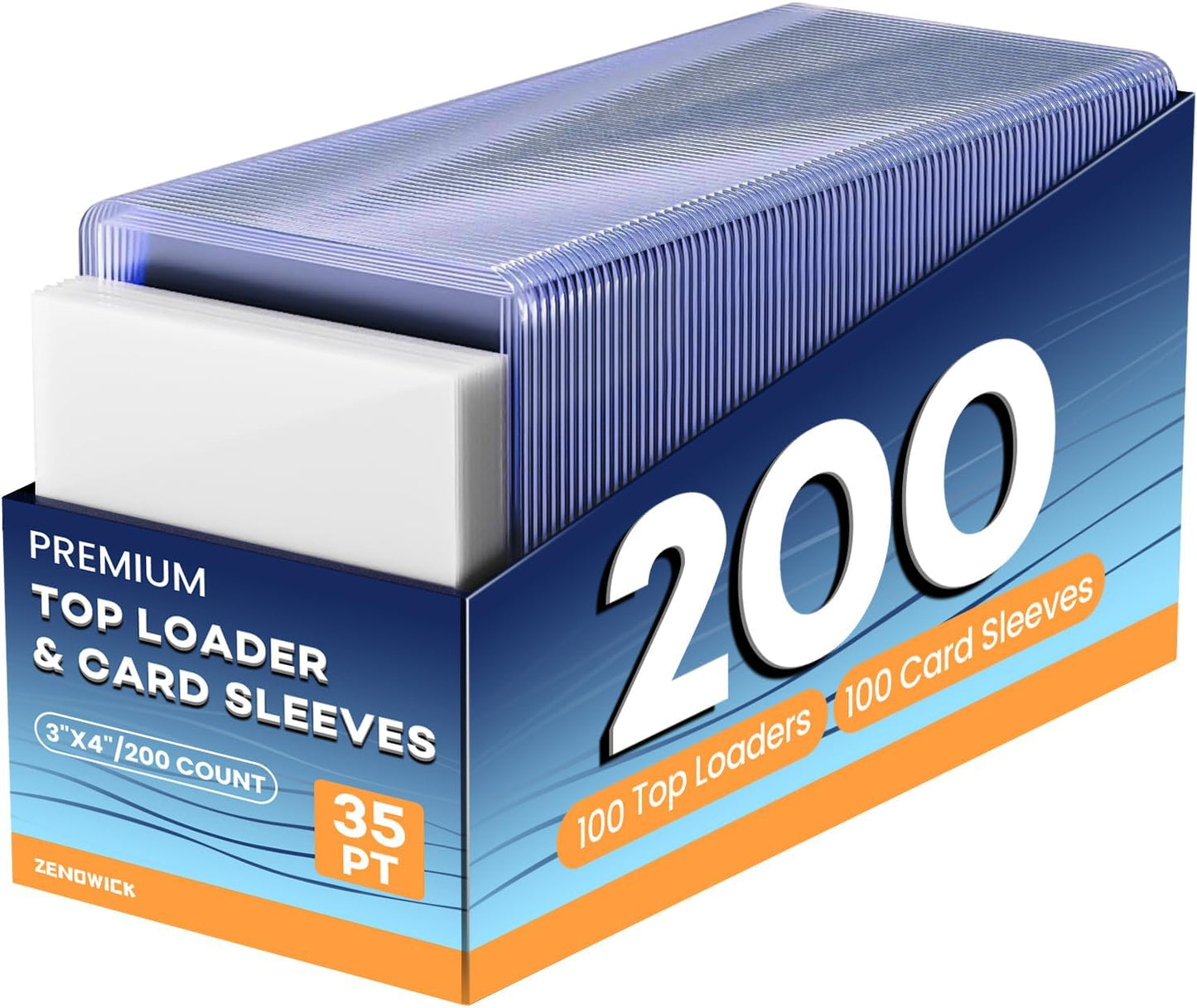 Hot 200 Card Sleeves Top Loaders for Cards, 3" x 4" Hard Plastic Toploaders, Baseball Card Protectors, Trading Card Holder for Football Sports Cards (100 Toploaders + 100 Penny Sleeves)