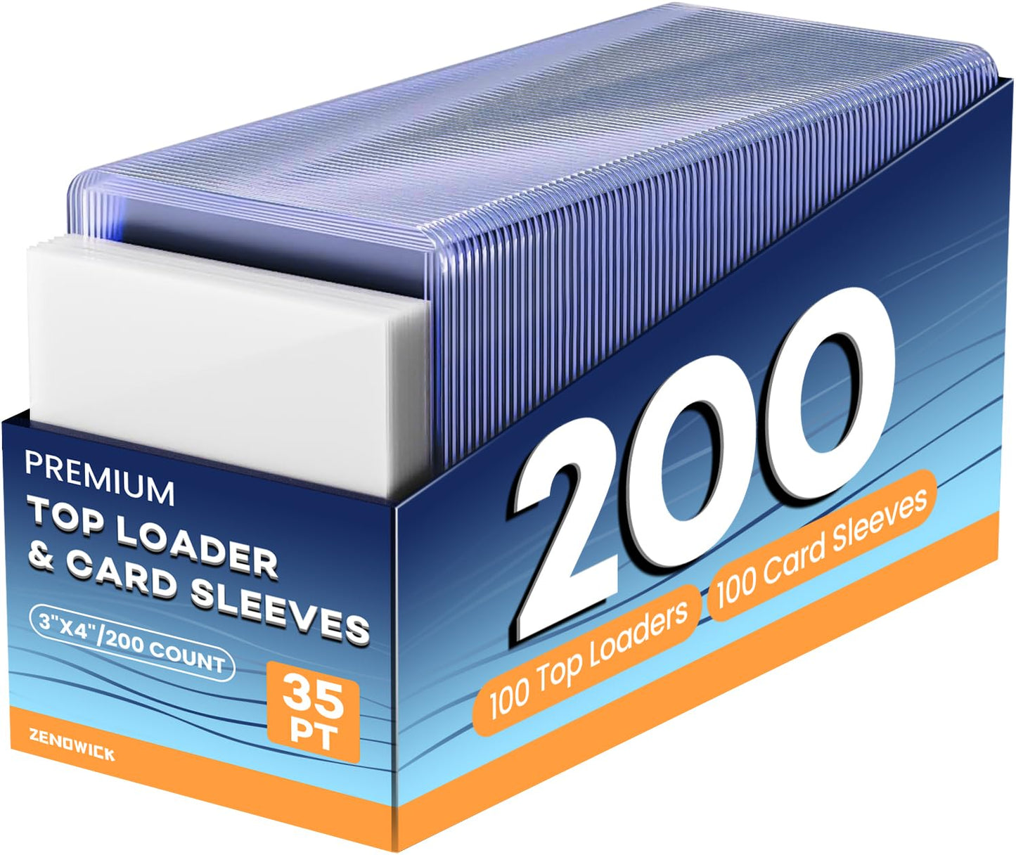 Hot 200 Card Sleeves Top Loaders for Cards, 3" x 4" Hard Plastic Toploaders, Baseball Card Protectors, Trading Card Holder for Football Sports Cards (100 Toploaders + 100 Penny Sleeves)