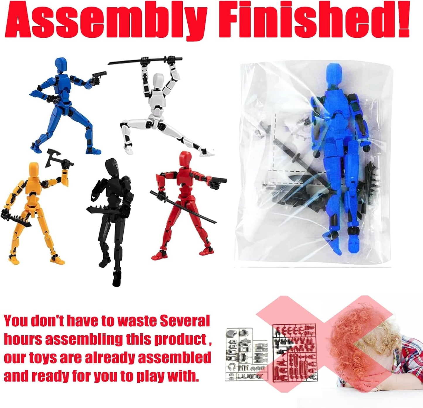 Hot 2026 New Assembly Completed-Titan 13 Action Figure,Dummy Robot 13 Action Figures Set,3D Printed Multi-Jointed Action Figures,Nova 13 Action Figure for Collectors Desktop Decorations (5pcs)