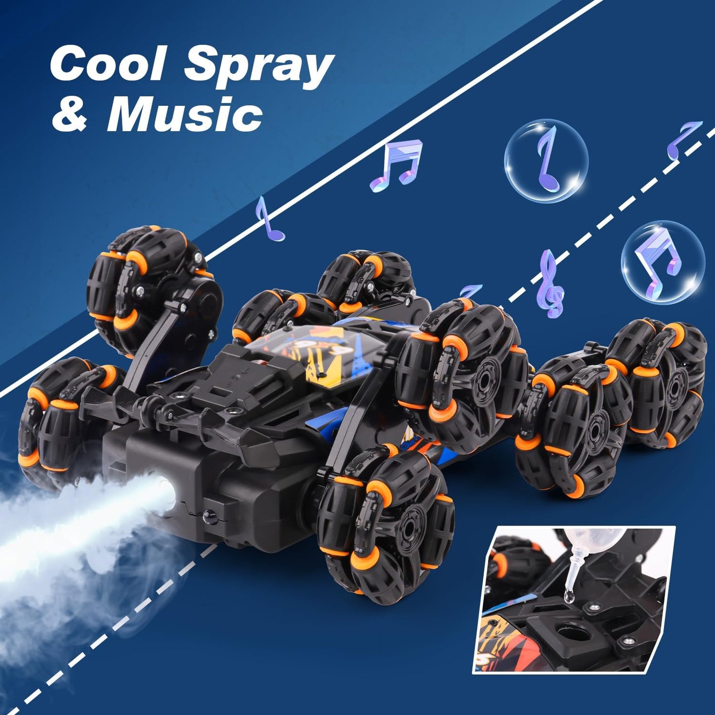 HotNEXBOX Cool 8 Wheels Hand Controlled rc Stunt Car Toys, Gesture Sensing Remote Control Cars for Boys Age 6 7 8-12 13 14 Year Old, Birthday Gifts Ideas for Kids