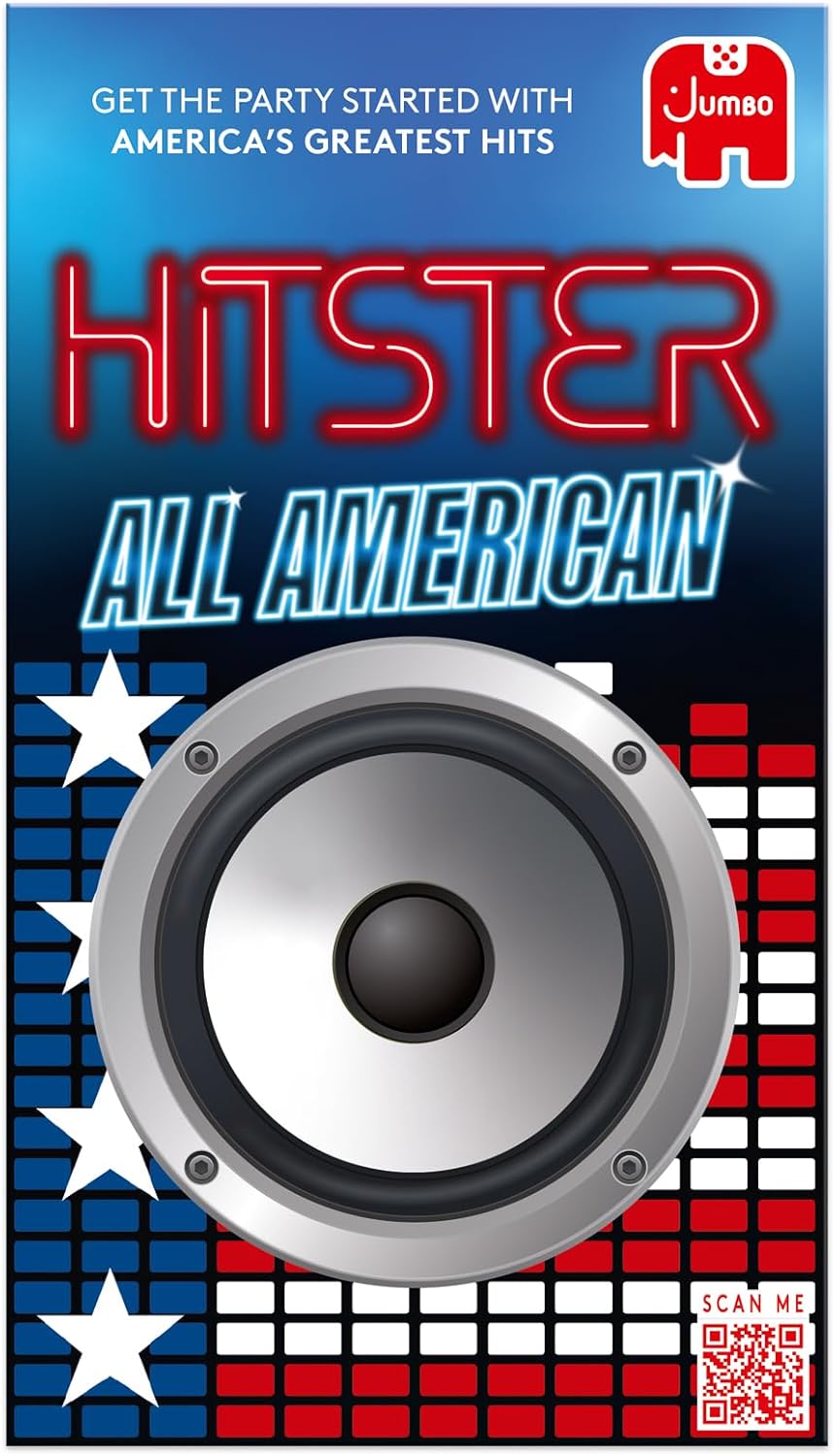 HotJumbo Hitster - All American, Fun Music Quiz Card Game, 2-10 Players - 300 Best American Music Hits - Great for Adult and Family Game Nights (US Edition)