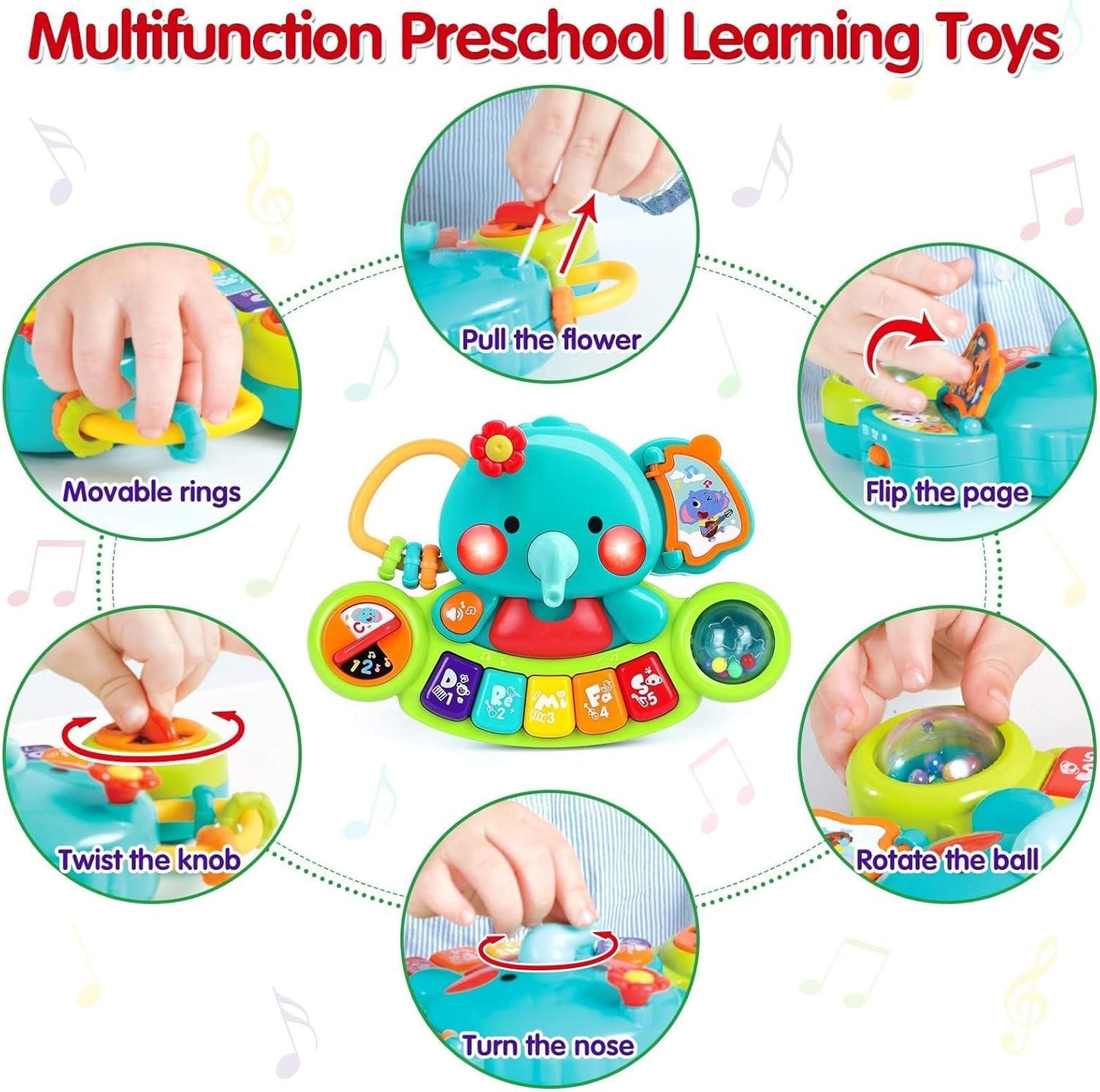 Hot Baby Piano Toy 6 to 12 Months Light Up Music Baby Toys for 6 9 12 18 Months Early Learning Educational Piano Keyboard Infant Babies Girl Toy 1 Year Old Boy Girls Gift