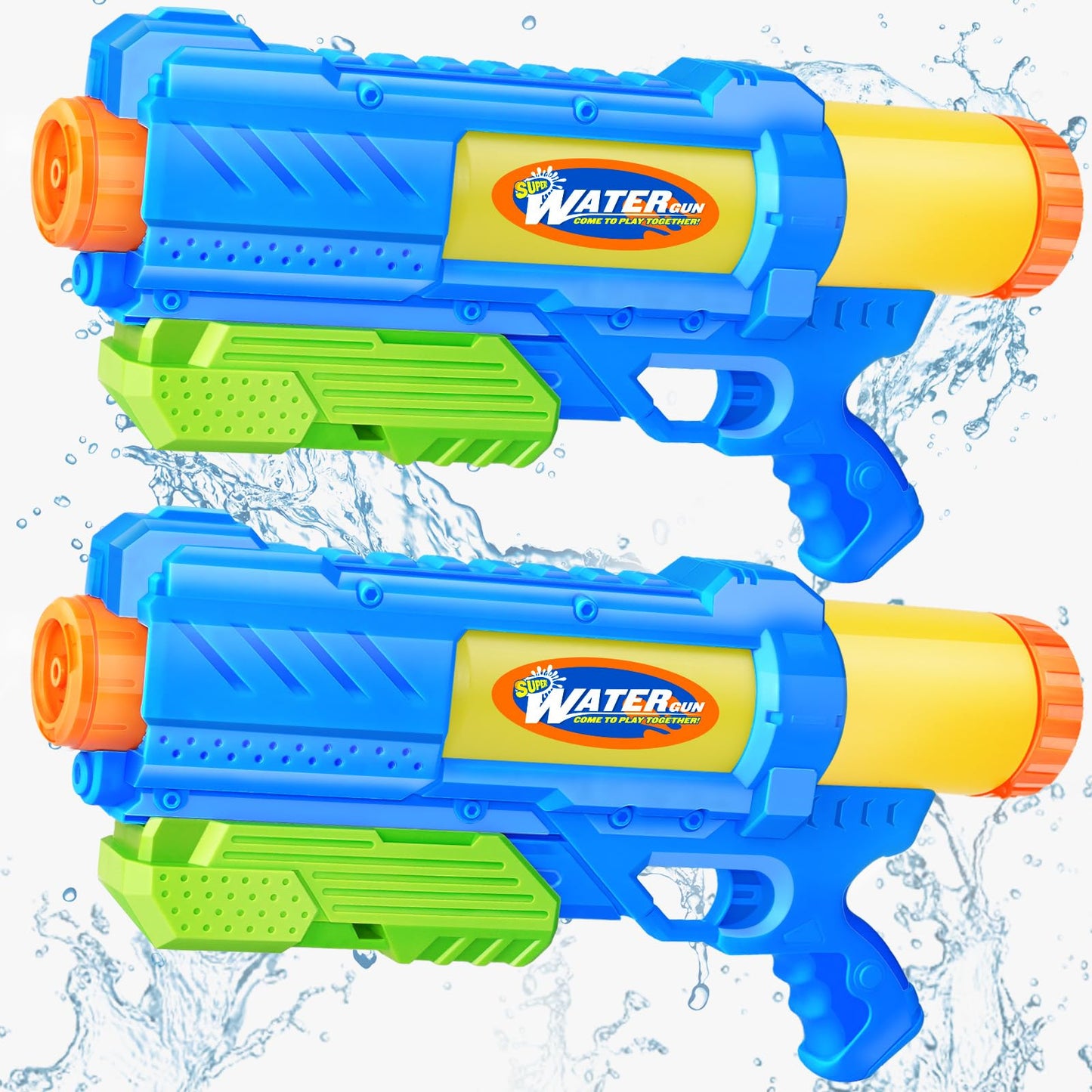 Hot Super Water Gun for Kids Adults: 2 Pack Super Water Gun Soaker 1200cc Squirt Blasters with Impressive Range - Ideal Toys for Boys Girls Summer Outdoor Swimming Pool Water Toys Fun