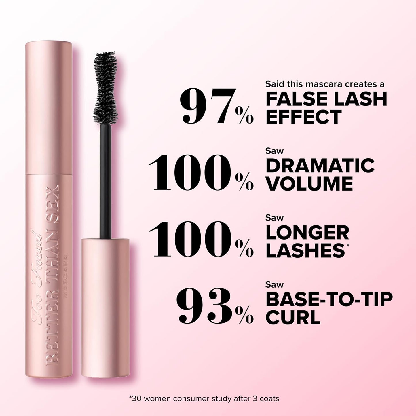 HotToo Faced Better Than Sex Volumizing Mascara | Dramatic Volume + Length | Cruelty Free