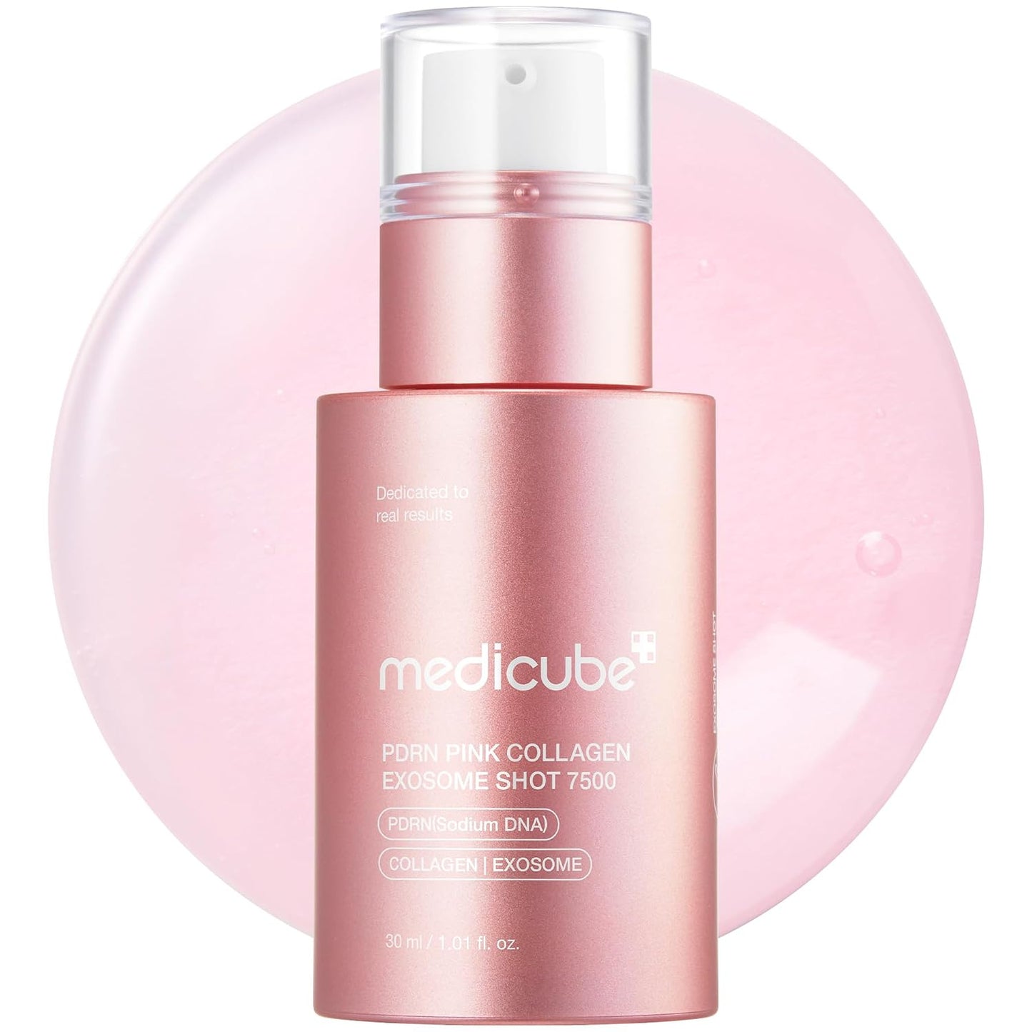 Hotmedicube Exosome Shot PDRN Pink Collagen 7,500 PPM Spicule Facial Serum | Liquid Skin Booster - Exosome, Salmon DNA Spicules - Uneven Skin Tone, Pore Care, Skin Texture, Korean Skincare, 1.01 fl.oz