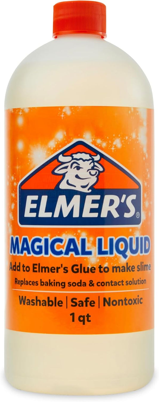 HotElmer's Magical Liquid, Slime Activator Solution, Safe and Washable, 1 Quart - Updated Formula for Double the Slime Output