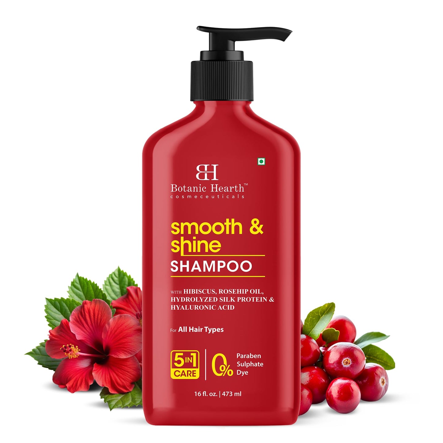 HotBotanic Hearth Tea Tree Shampoo, Vitamin C, Peppermint, Lavender and Rosemary Oil, Fights Dandruff and Dry Scalp, 16 fl oz
