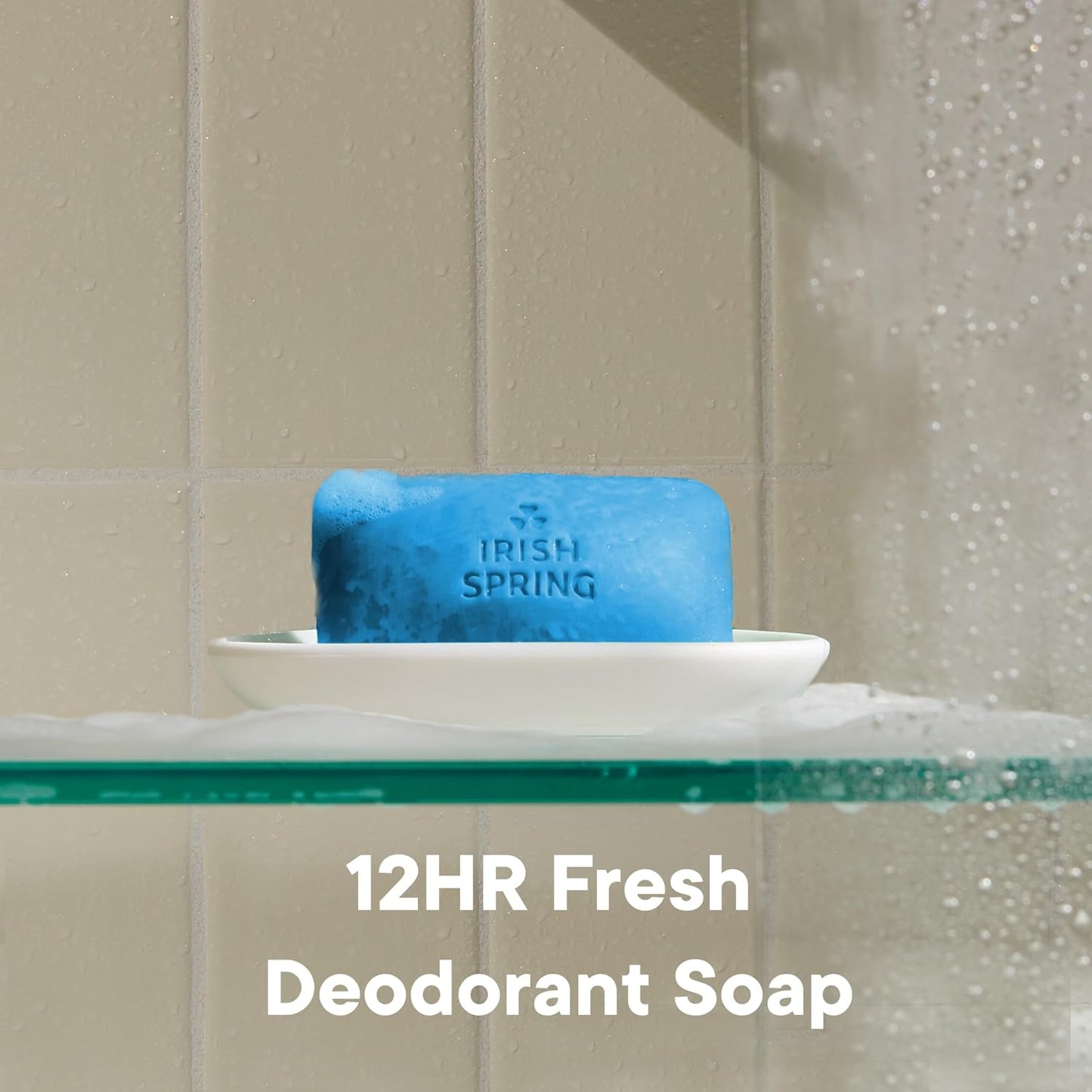 HotIrish Spring Icy Blast Bar Soap for Men, Mens Soap, Smell Fresh and Clean 12 Hours, Men Bars Washing Hands Body, Mild Skin, Recyclable Carton, 24 Pack, 3.7 Oz
