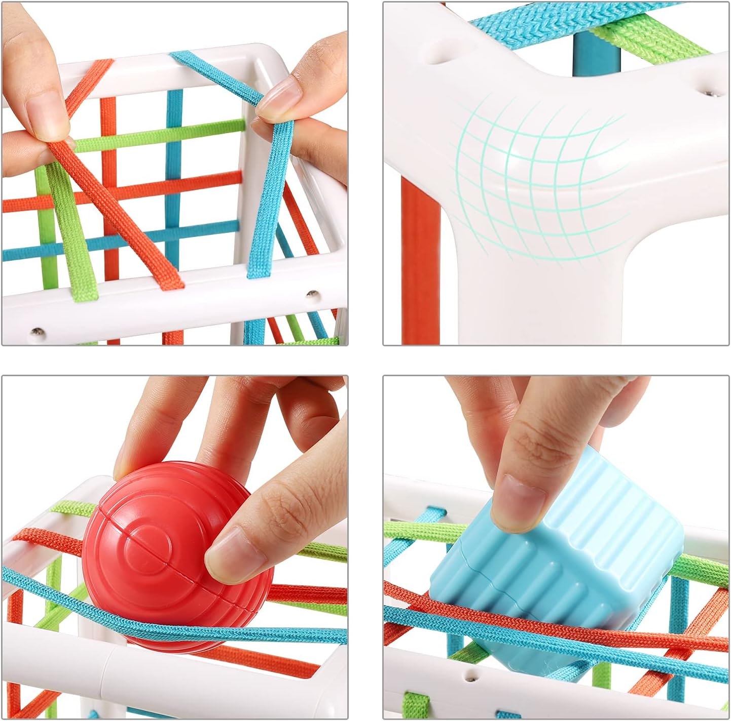 Hot Aprilwolf Montessori Toys for 1 Year Old, Cube & 6 Sensory Shape Blocks, Baby Toys 12-18 Months, Developmental Infant Birthday Gifts for Learning Toddler Age 1 2 3