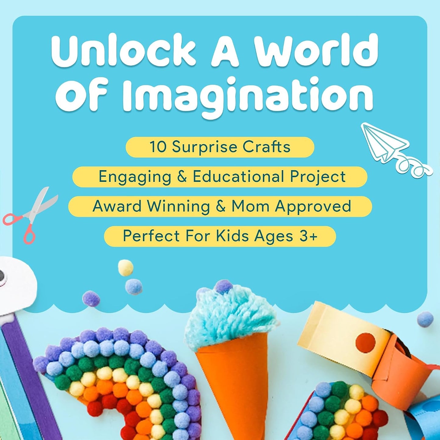 Hot Mumaloo Arts and Crafts Kit for Kids – 10 Projects Ages 4–8 | No-mess craft box for girls & boys | Preschool homeschool art supplies | Educational gift | 3 4 5 6 7 8 year old toddler