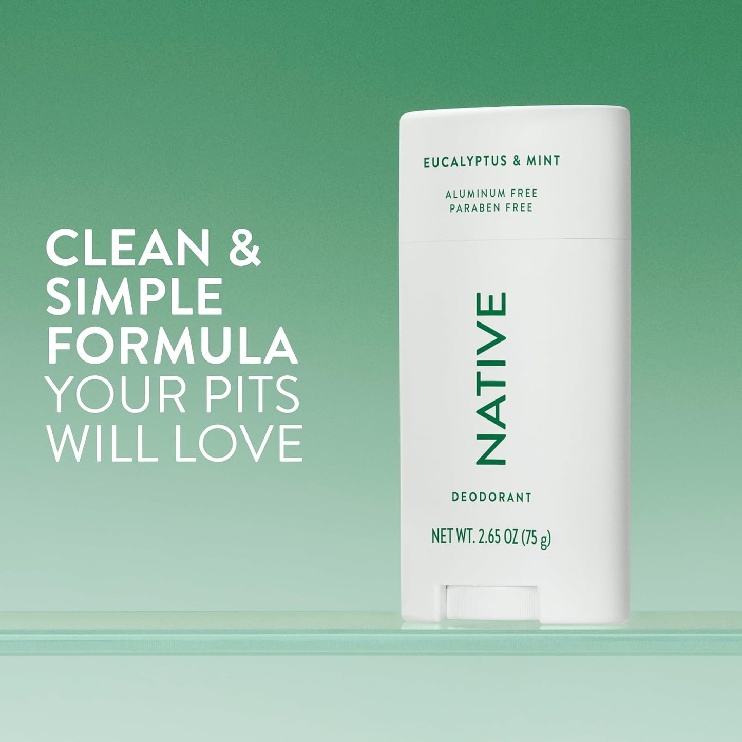 HotNative Deodorant Contains Naturally Derived Ingredients, 72 Hour Odor Control, Deodorant for Women and Men, Aluminum Free, Eucalyptus & Mint 2.65oz