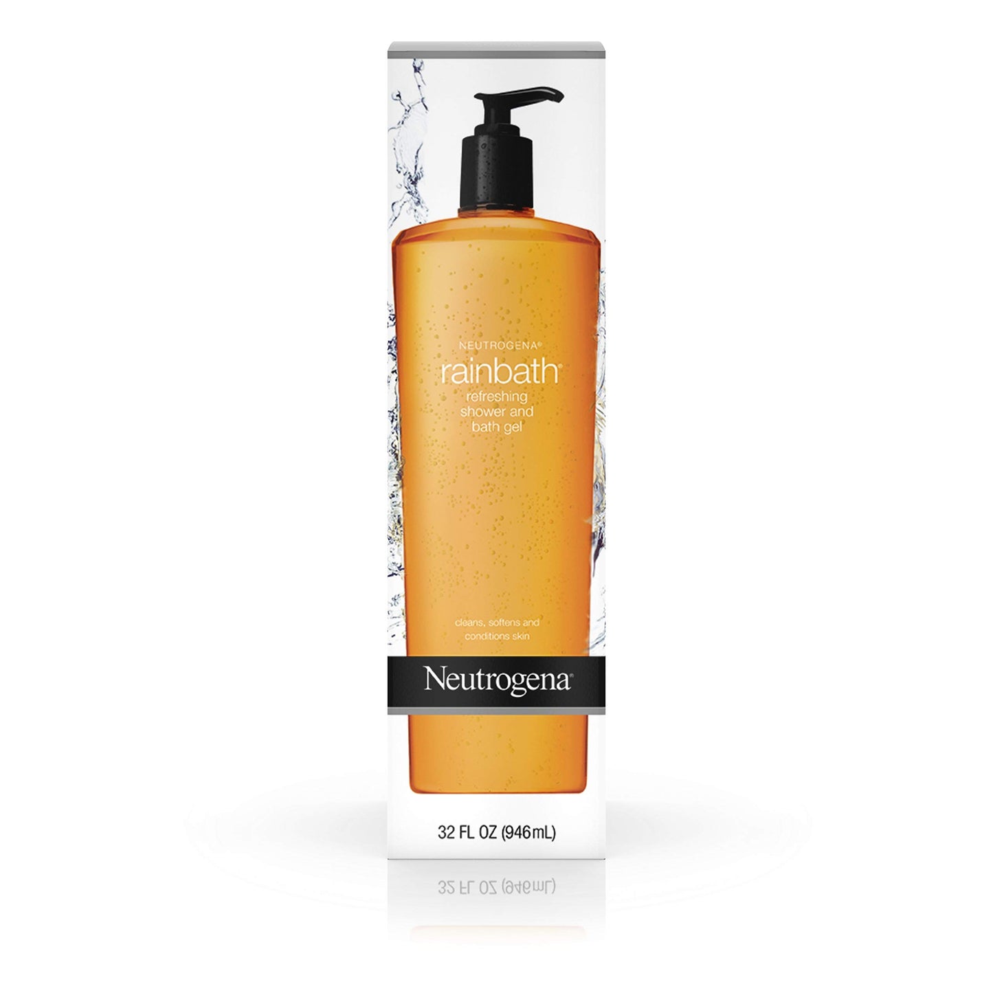HotNeutrogena Rainbath Refreshing Shower Gel, Moisturizing Body Wash for Men and Women, Cleans, Softens, and Conditions Skin, Creamy Lather Ideal for Leg-Shaving, Spa-Like Experience, 32 fl oz