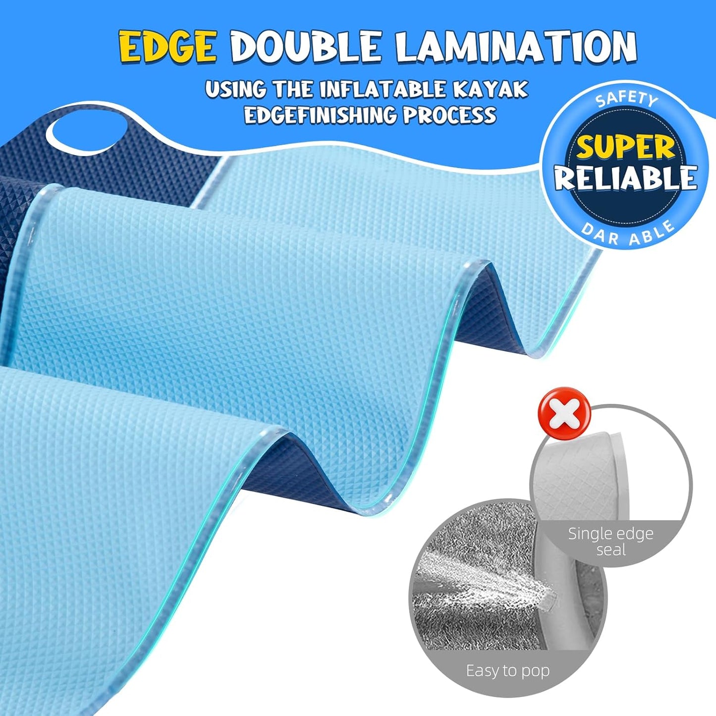 HotNon-Slip Splash Pad for Kids and Dog, 80" Extra Large Baby Play Mat, Dog Pool Toys, Thicken Sprinkler Pool Summer Outdoor Water Toys for Ages 3-12 Boys Girls, Parent-Kids &Games Fun Backyard (Blue)