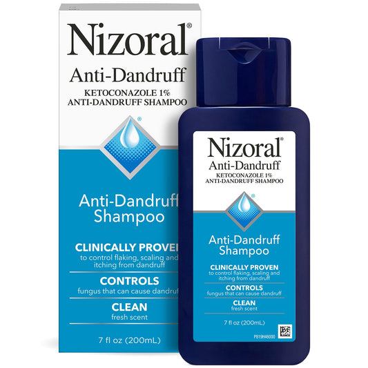 HotNizoral Anti-Dandruff Shampoo with 1% Ketoconazole, Fresh Scent, 7 Fl Oz