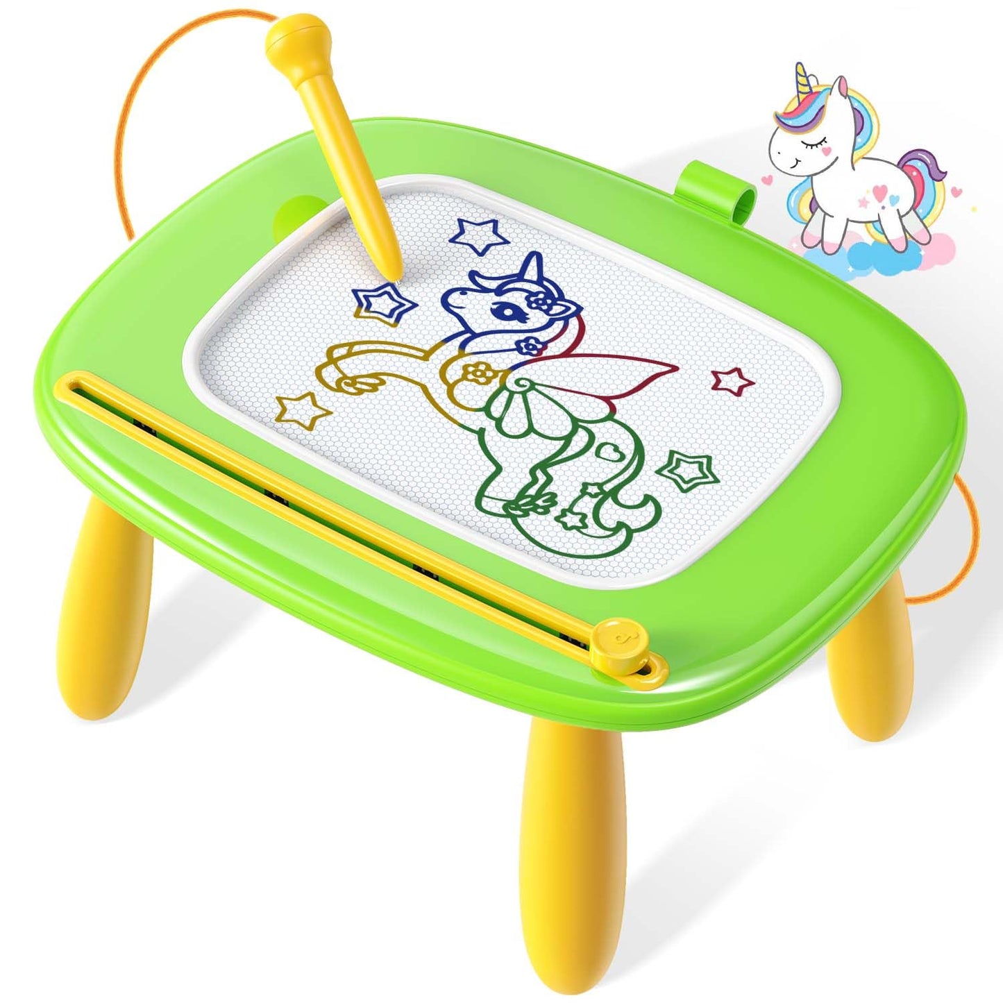HotSeimome Magnetic Drawing Board, Toddler Girl Toys for 1-3 Year Old, Doodle Board Learning and Educational Kids Toys for 1 2 3 Year Old Baby Birthday GIF- Pink