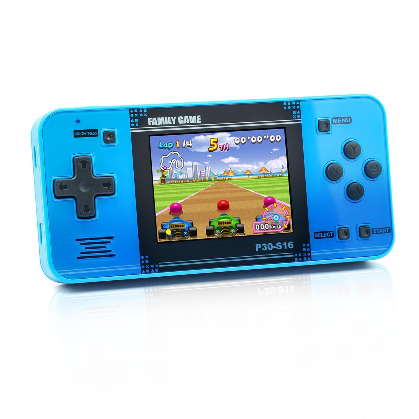 Hot Handheld Game for Kids -Preloaded 220 Retro Video Games, Portable Gaming Player with Rechargeable Battery 3.0" LCD Screen, Mini Arcade Electronic Toy Gifts for Boys Girls (Black+Blue)