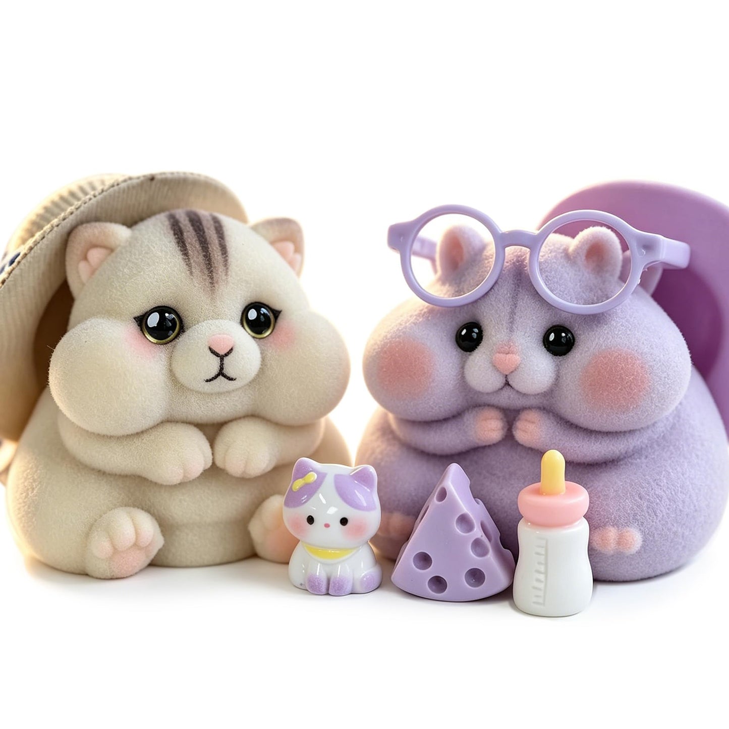 HotHandmade Taba Squishy Hamster Toy, Cute Squishy Hamster Fidget Toy, Realistic Hamster Toy, Soft Silicone Mochi Furry Toy, Stress Relief Gift for Adults & Kids, Sensory Anxiety Plushie (Pink)