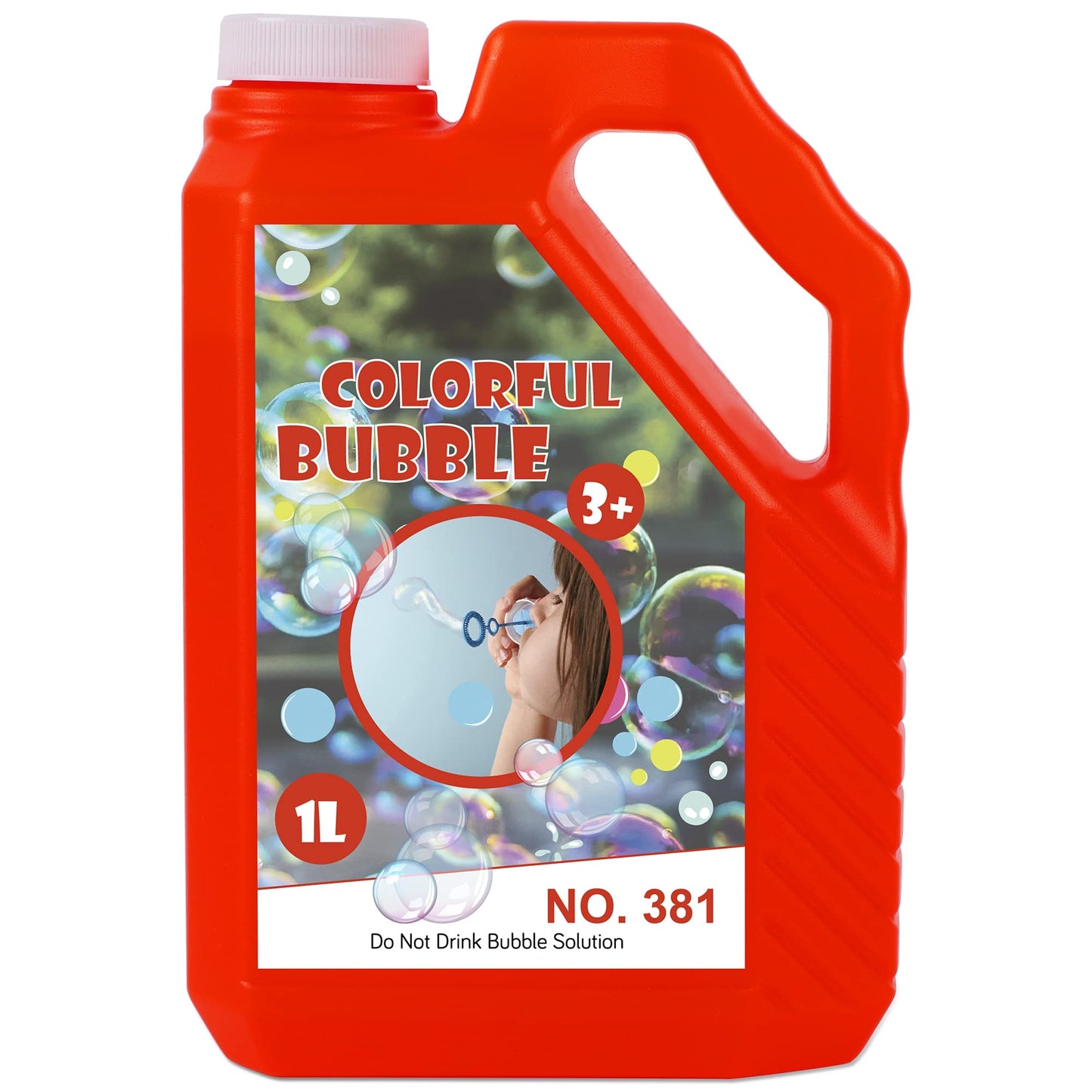HotLulu Home 33.8 OZ/1 L Concentrated Bubble Solution, Refill for Bubble Machines, Giant Wands, and Blowers - Up to 2.5 Gallons for Kids' Birthday Parties