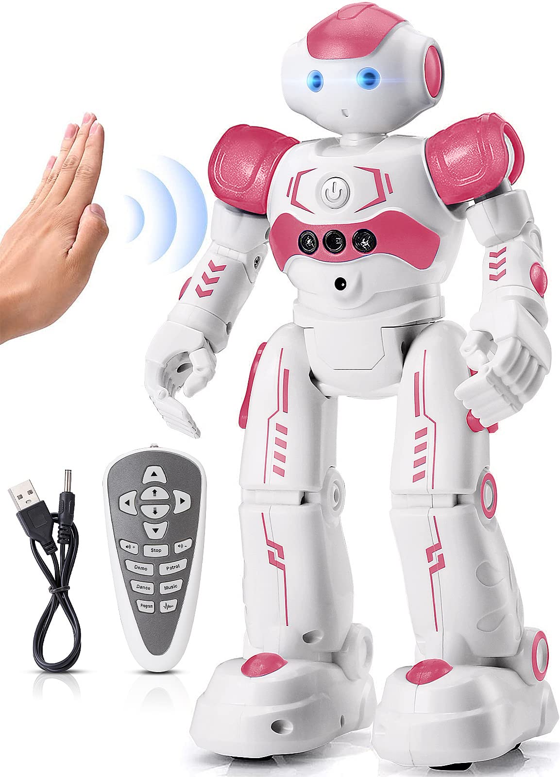 Hot KingsDragon RC Robot Toys for Kids, Gesture & Sensing Programmable Remote Control Smart Robot for Age 3 4 5 6 7 8 Year Old Boys Girls Birthday Gift Present