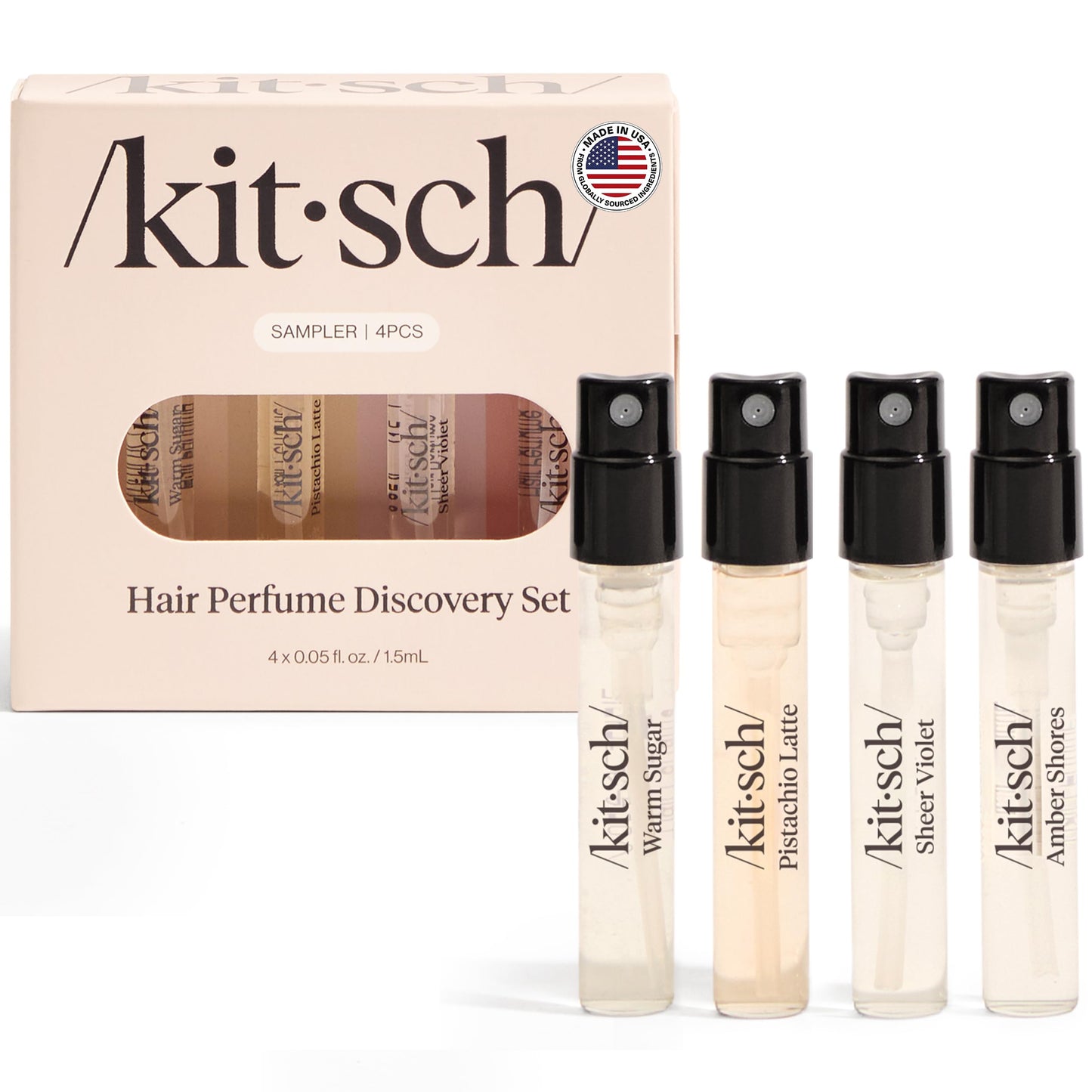 HotKitsch Hair Perfume for Women - Amber Shores, 50mL | Clean, Deodorizing & Patented Odor-Eliminating Technology Hair Spray & Body Mist | Freshen Hair, Body & Pillows