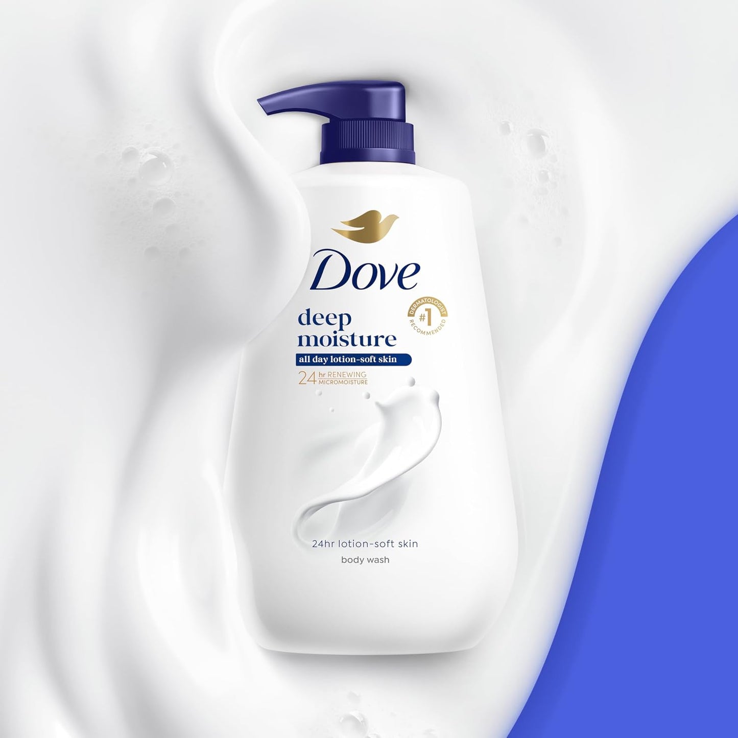 HotDove Body Wash Deep Moisture for 24hr Lotion-Soft Skin Moisture Moisturizing Skin Cleanser with No Sulfates No Parabens 30.6 oz