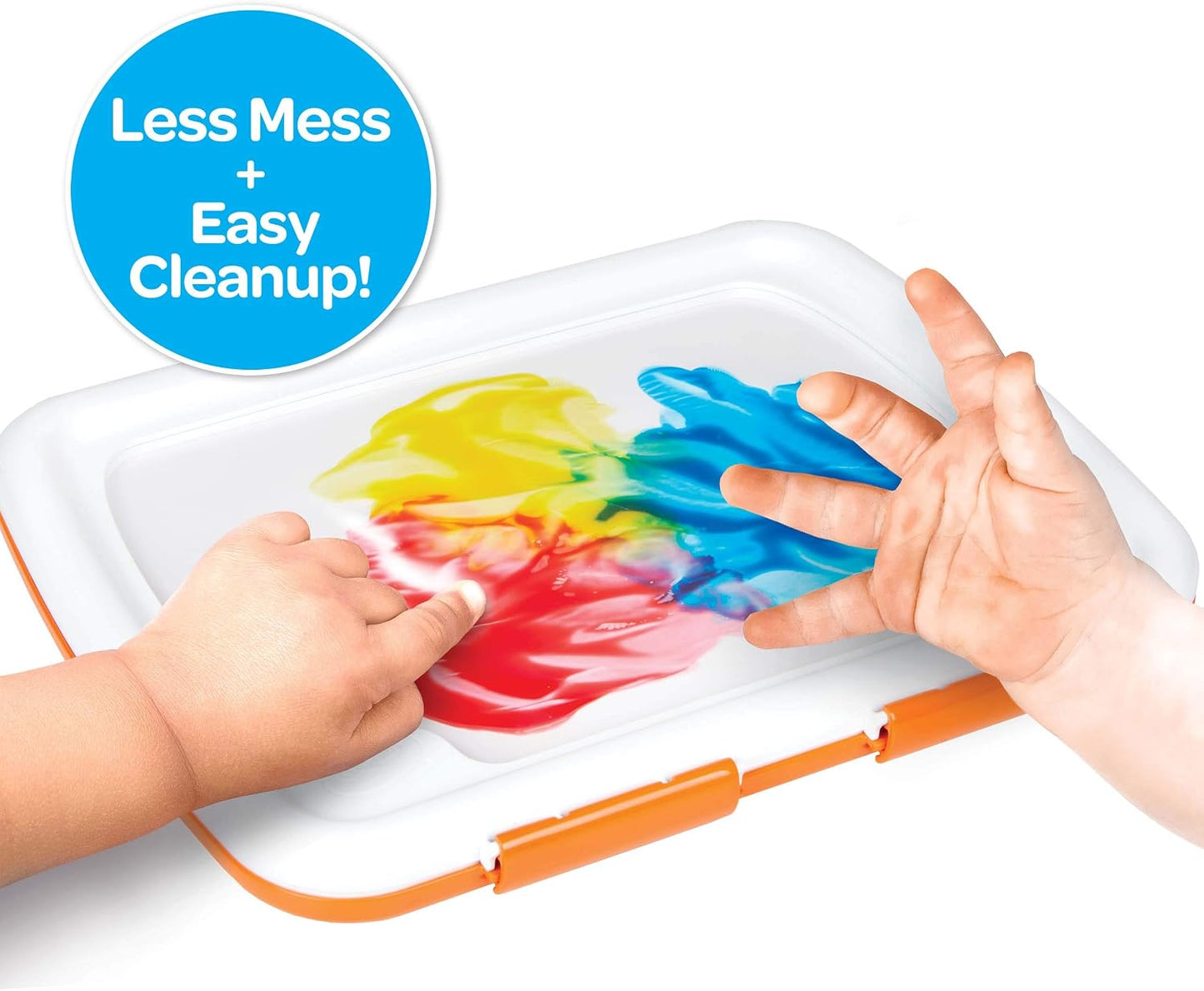 Hot Crayola Mess Free Finger Painting Station – Washable Finger Paint for Toddlers, Spring Arts & Crafts Set, Sensory Activity, Travel Toy, Ages 1+