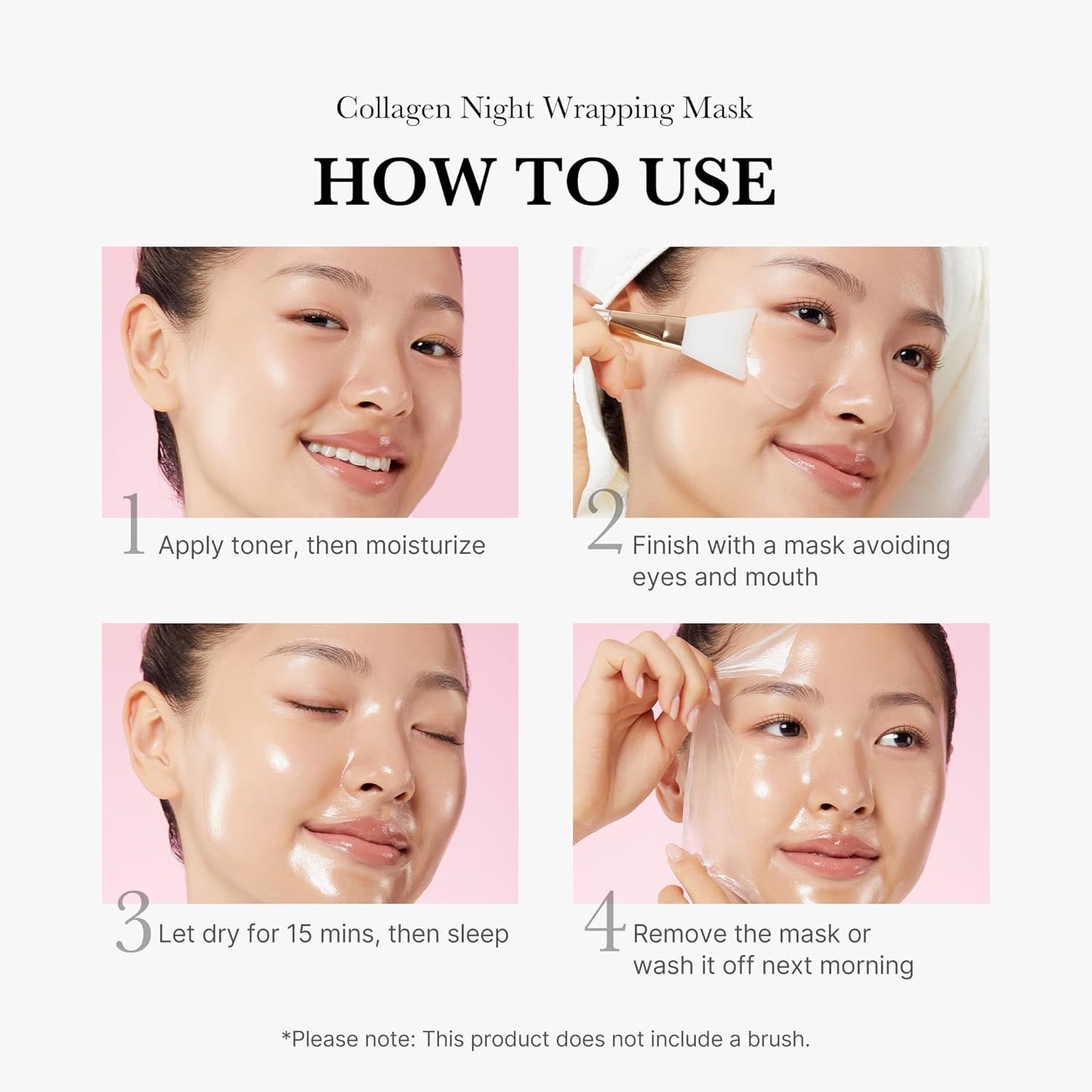 Hotmedicube Wrapping Mask Collagen Overnight Peel Off Facial Mask | Elasticity & Hydration Care, Reduces Sagging & Dullness | Hydrolyzed Collagen For Glowing Skin | Korean Skin Care, 2.53 fl.oz