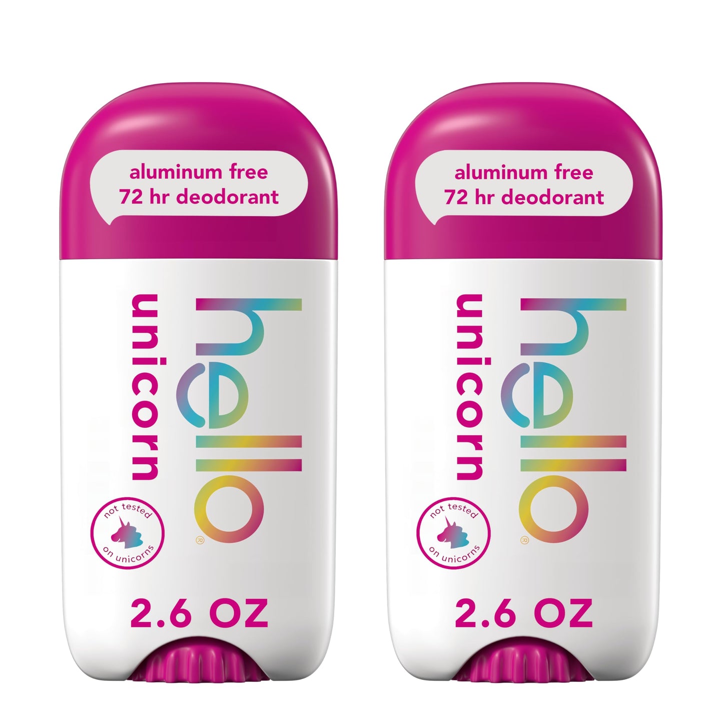 Hothello Unicorn Aluminum Free Deodorant for Women, Girls, Safe for Kids, Dermatologically tested, Natural Fragrance, 2 Pack