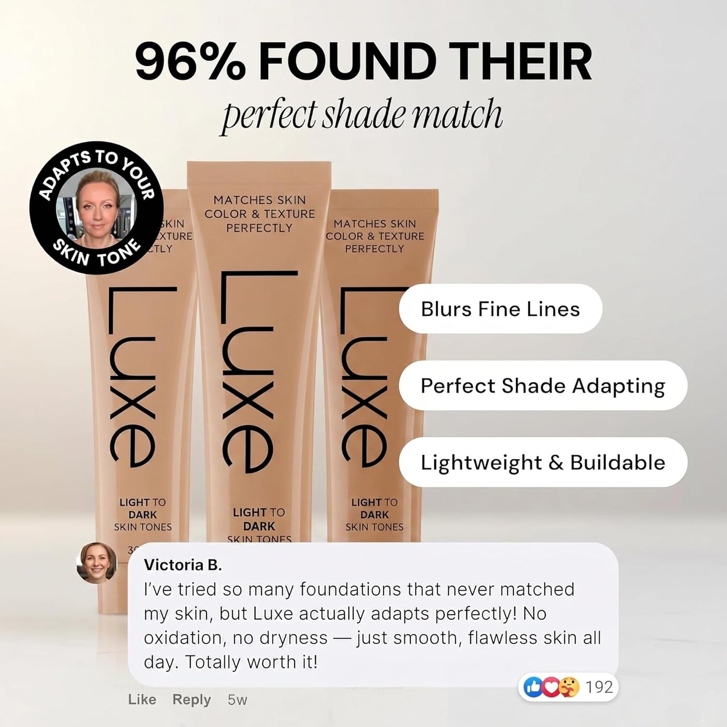 HotLuxe Color Changing Foundation – Light