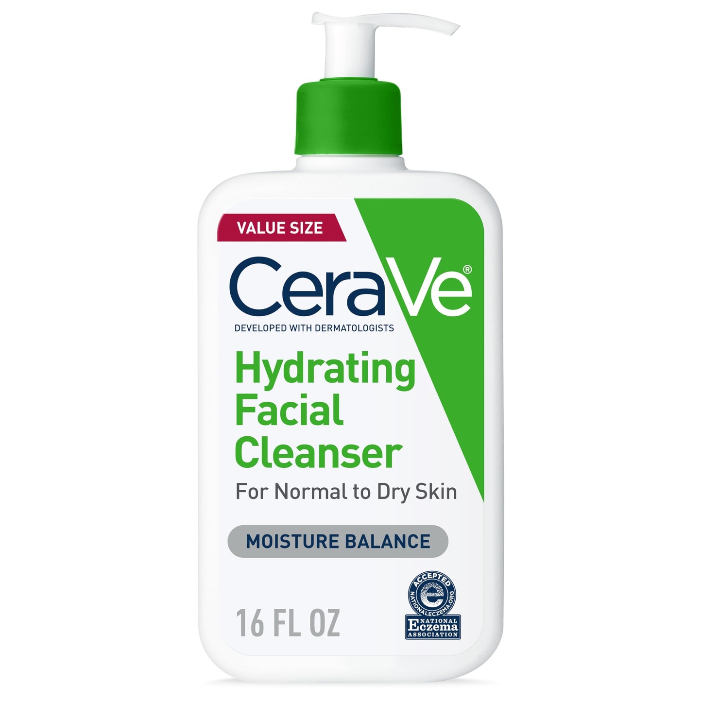 HotCeraVe Hydrating Facial Cleanser, Moisturizing Face Wash For Dry Skin, Hyaluronic Acid + Ceramides + Glycerin, Hydrating Cleanser For Normal To Dry Skin, National Eczema Association Certified, 19 Oz