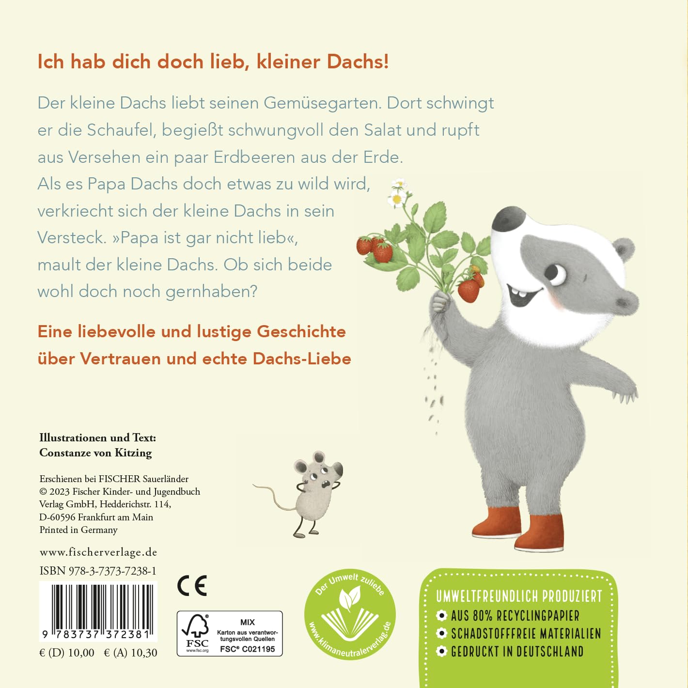 Hot "Ich hab dich lieb", sagt der kleine Dachs: Niedliche Mitmach-Geschichte zum Liebhaben ab 2 Jahren