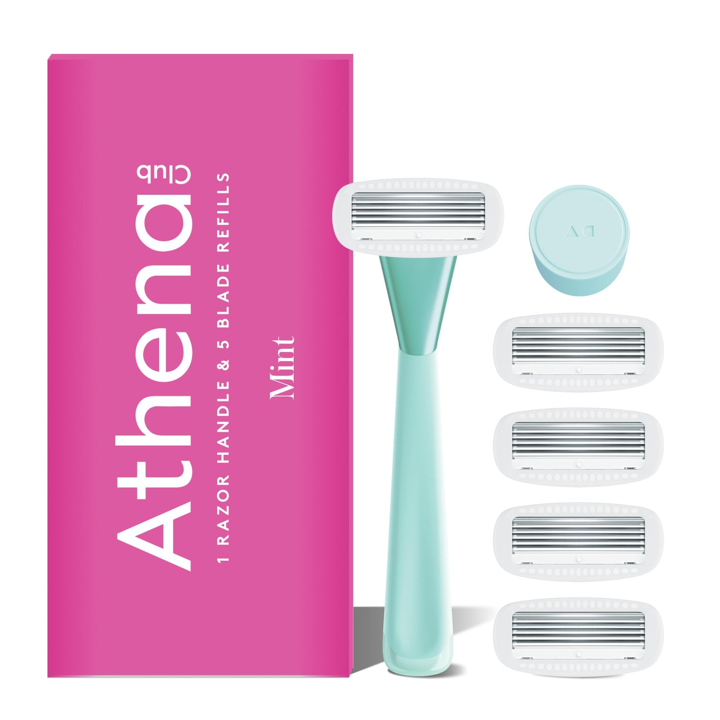 HotAthena Club Women's Razor Blade Refills, 5-Blade Cartridges, 8 Count | Shea Butter & Hyaluronic Acid Infused Stainless Steel Razors for Women , Great for Sensitive Skin , 8-Pack Refill