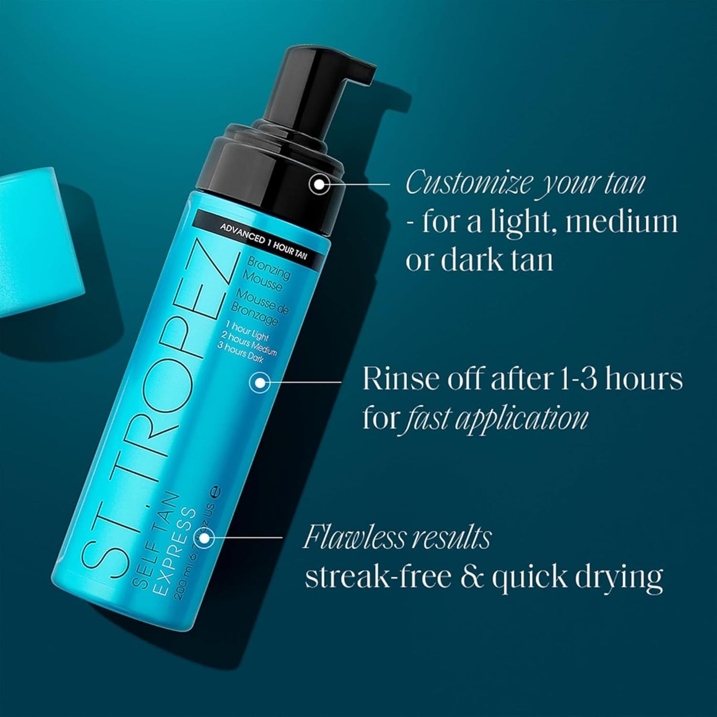 HotSt.Tropez Self Tan Express Bronzing Mousse for Fastest Sunless Tan