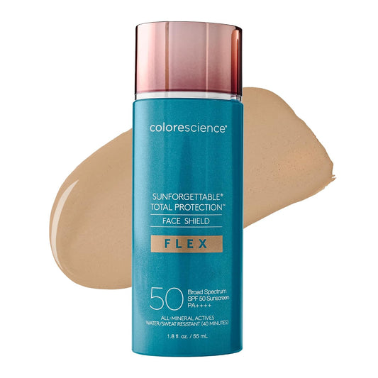 HotColorescience FLEX Tinted Mineral Sunscreen SPF, Tone-Adapting Buildable Coverage with Zinc Oxide