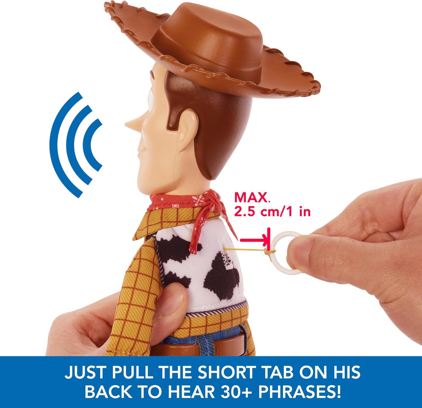 HotMattel Disney Pixar Toy Story Talking Woody Action Figure & Accessory, Roundup Fun 12-inch Collectible with 30+ Sounds & Phrases
