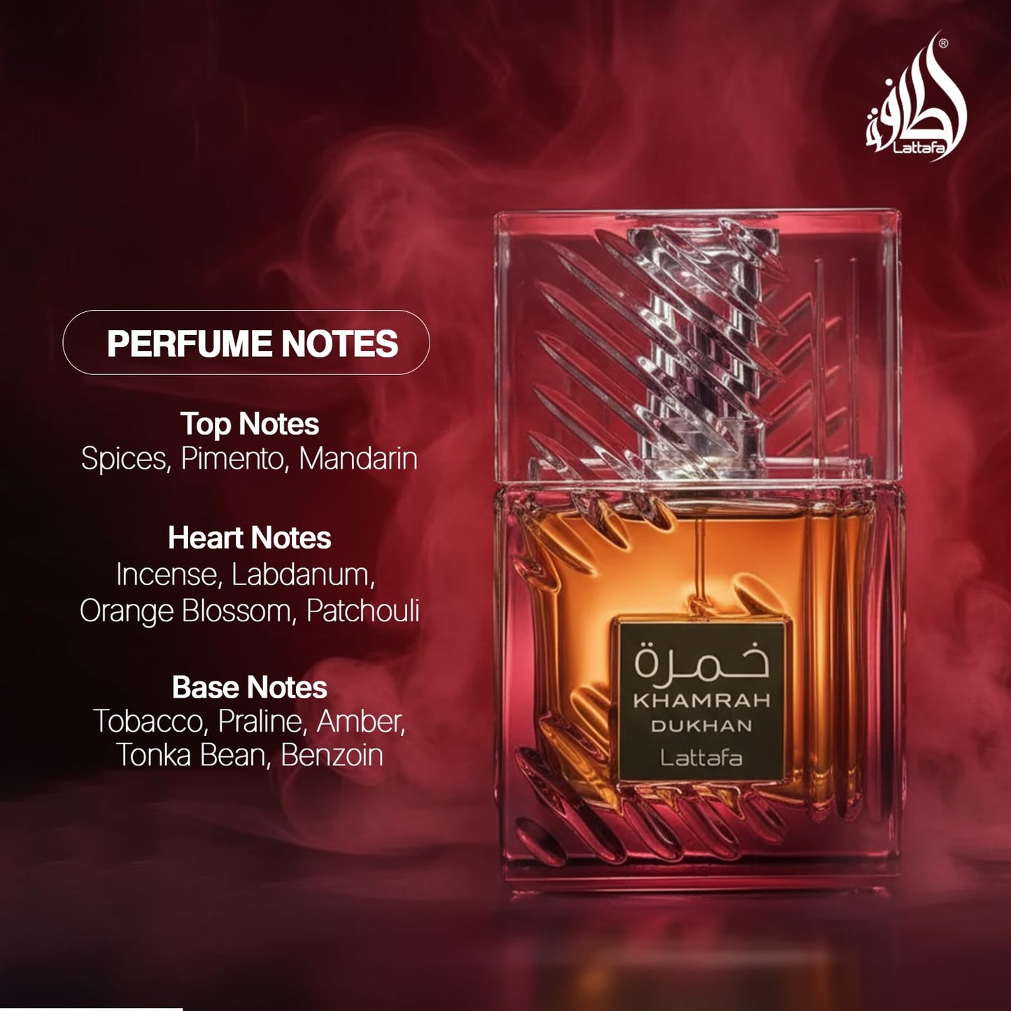Hot Lattafa Khamrah Dukhan for Unisex Eau de Parfum Spray, 3.4 Ounce / 100 ml