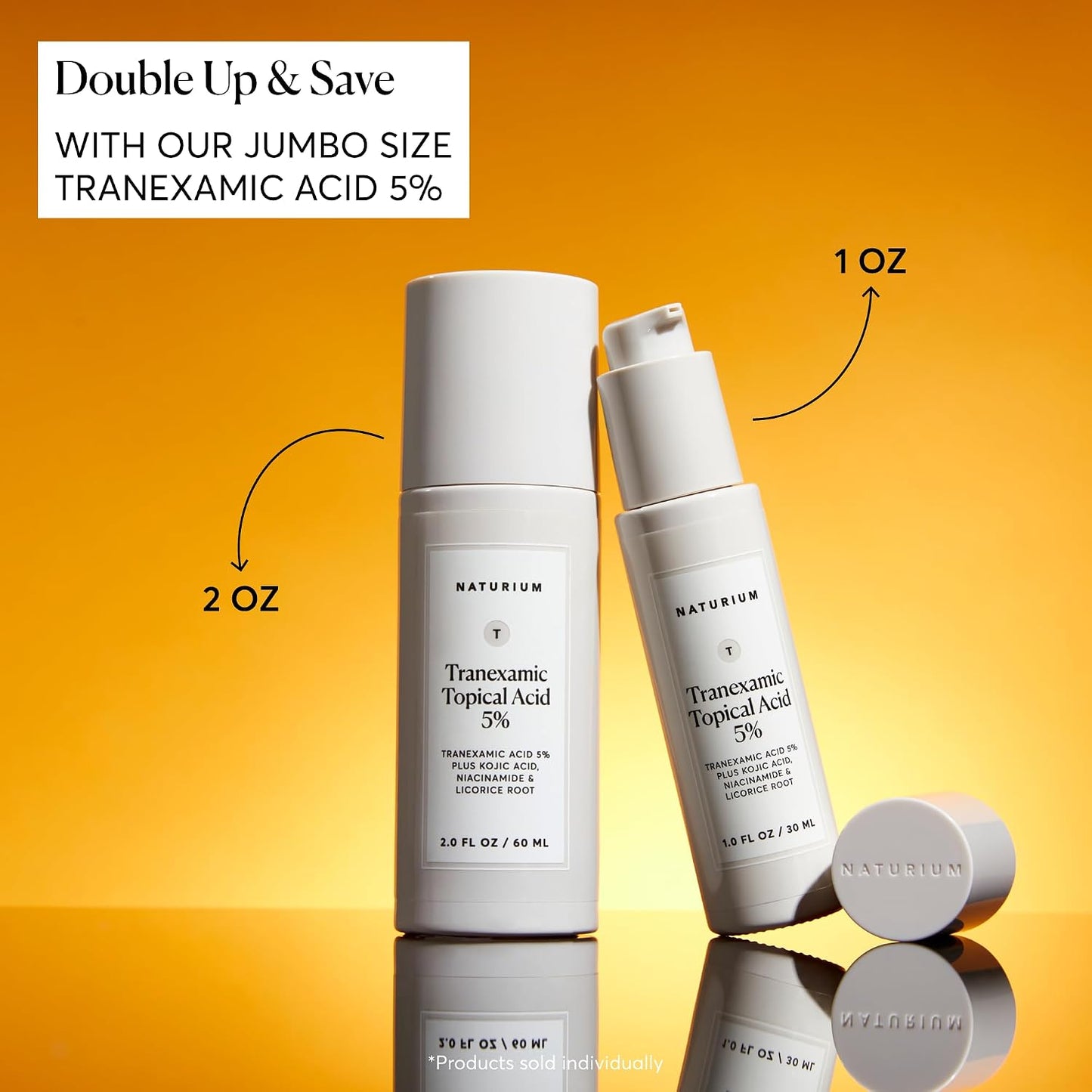 HotNaturium Tranexamic Topical Acid 5%, Face & Skin Care, with Kojic Acid, Niacinamide & Licorice Root, 1 oz