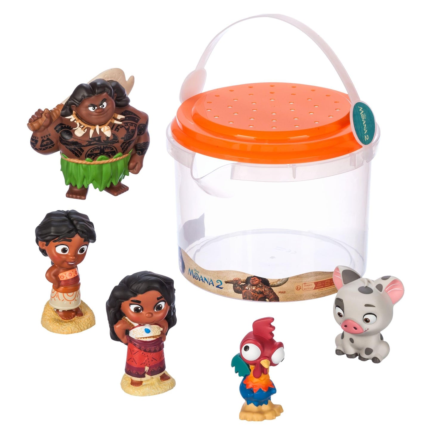 HotDisney Store Official Toy Story Bath Toys Set - Includes 5 Detailed Toys with a Straining Storage Bucket - Bath Time Fun & Water Play Set for Kids