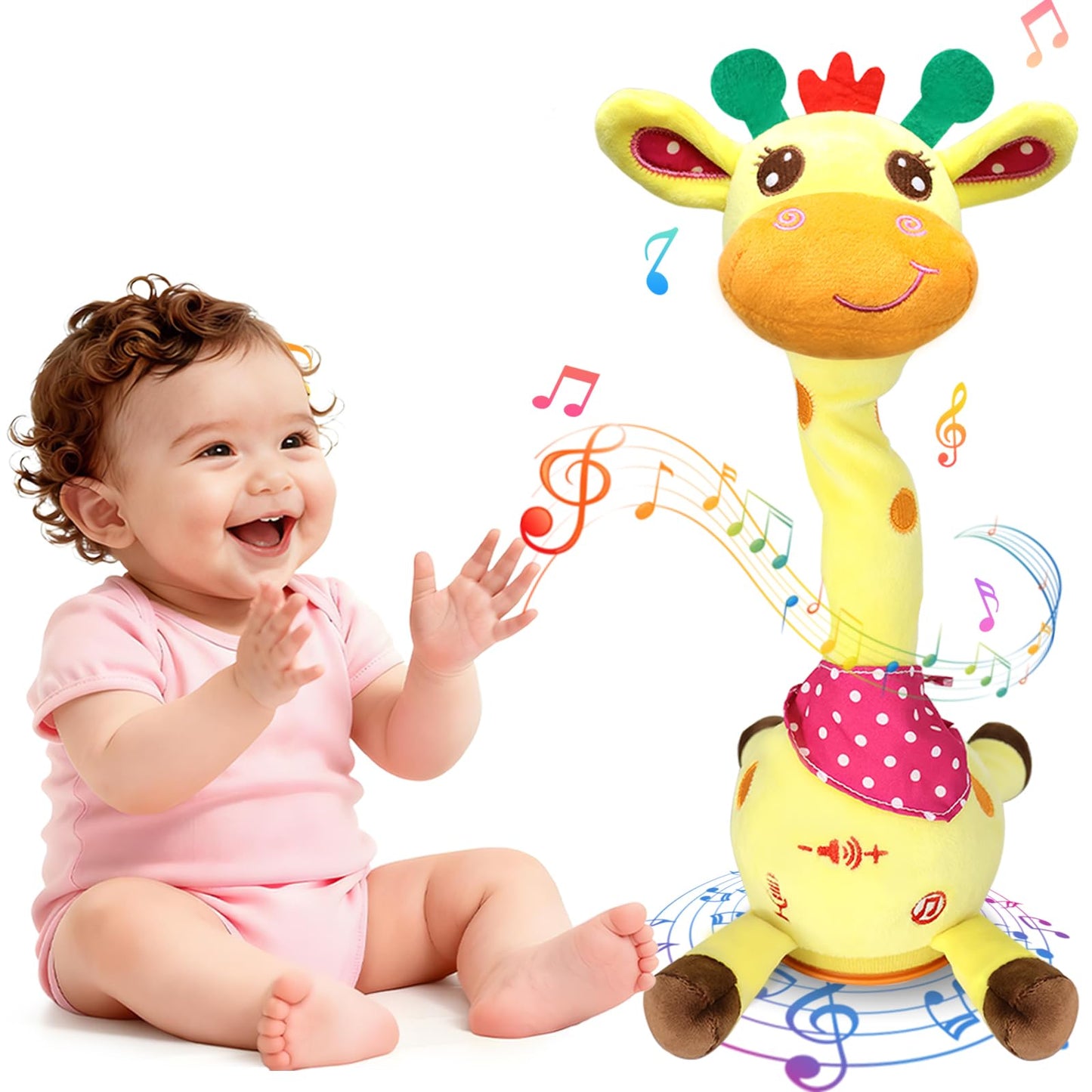 HotHunfur Interactive Baby Toys Dancing Talking Cactus Toy,Funny Gift for Infant, Singing Record Repeat What You Say Light Up Toy for Toddler Boy Girl (Volume Adjustment)