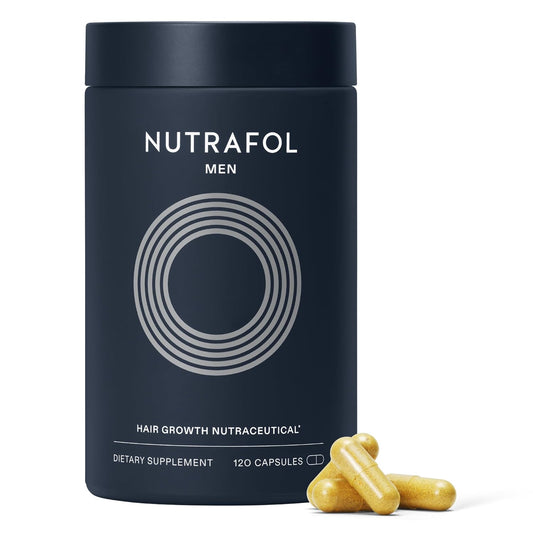 HotNutrafol Men's Hair Growth Supplements, Clinically Tested for Visibly Thicker Hair and Scalp Coverage, Dermatologist Recommended - 1 Month Supply