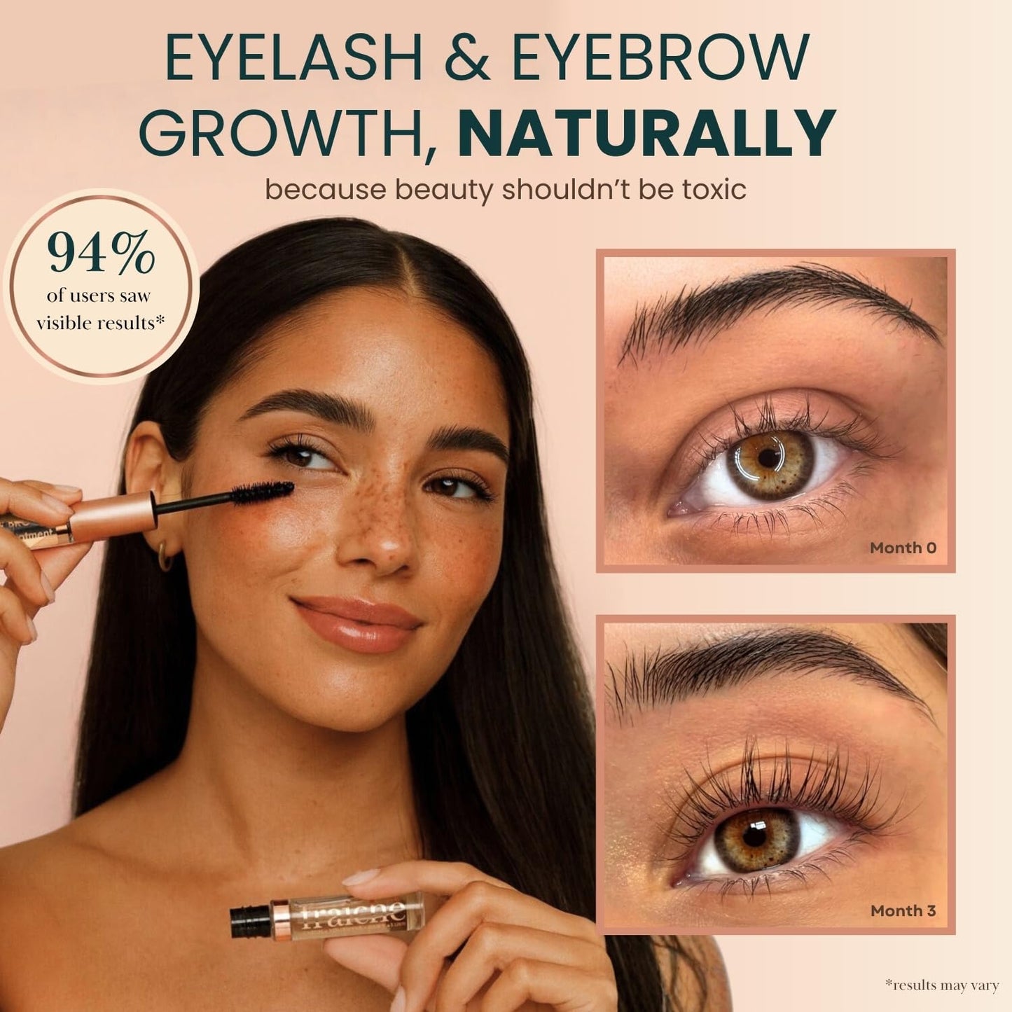 HotUSDA Organic Castor Oil Lash Serum - Cold Pressed Castor Oil Eyelash Growth Serum - Eyelash Conditioner