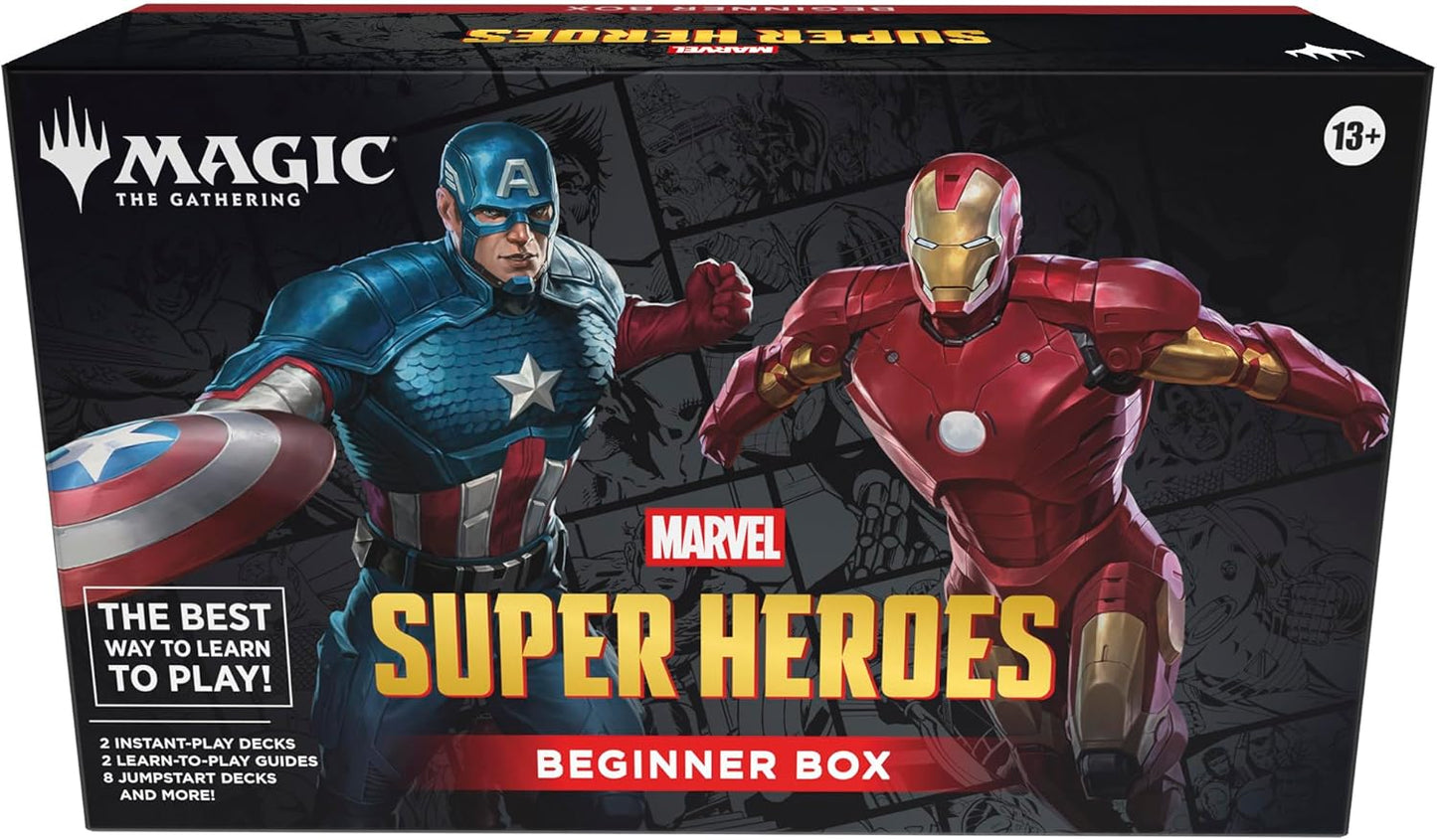 HotMagic: The Gathering | Marvel Super Heroes Beginner Box | 2-Player Card Game | Includes 2 Tutorial Decks, 8 Themed Half-Decks, 2 Playboards, 2 Spindowns, and More
