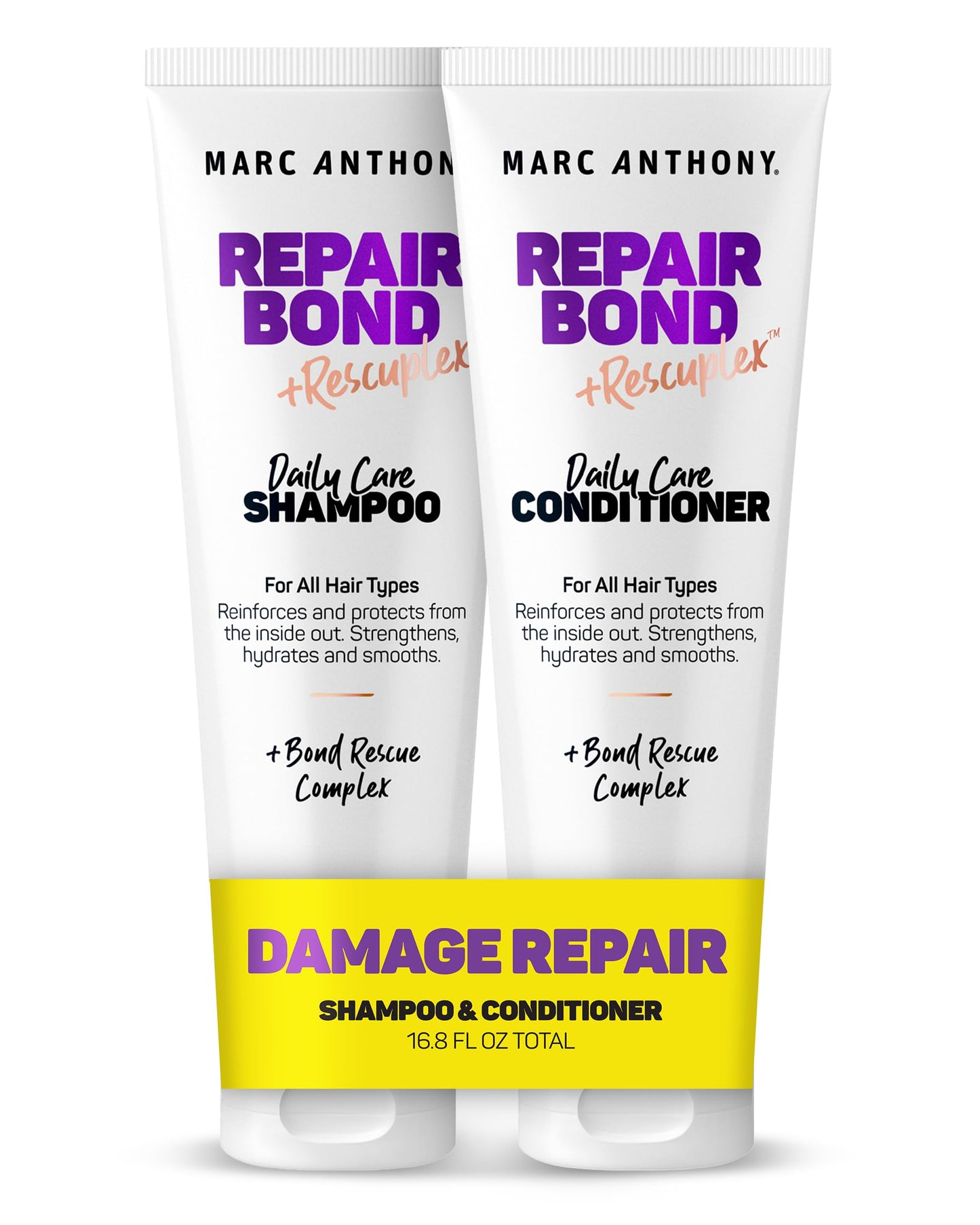 HotMarc Anthony Shampoo and Conditioner Gift Set, Grow Long Biotin - Anti-Frizz Deep Conditioner For Split Ends & Breakage - Vitamin E, Caffeine & Ginseng for Curly, Dry & Damaged Hair