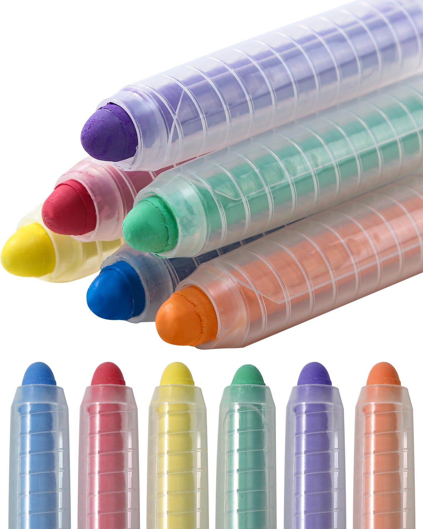 HotNewFamily Dustless Chalk for Kids with Holder, 12 Colors Non-Toxic Chalkboard Chalk, Mess-Free Drawing Chalk for Toddlers, Blackboard, Easel Board, Classroom & Home Art Supplies