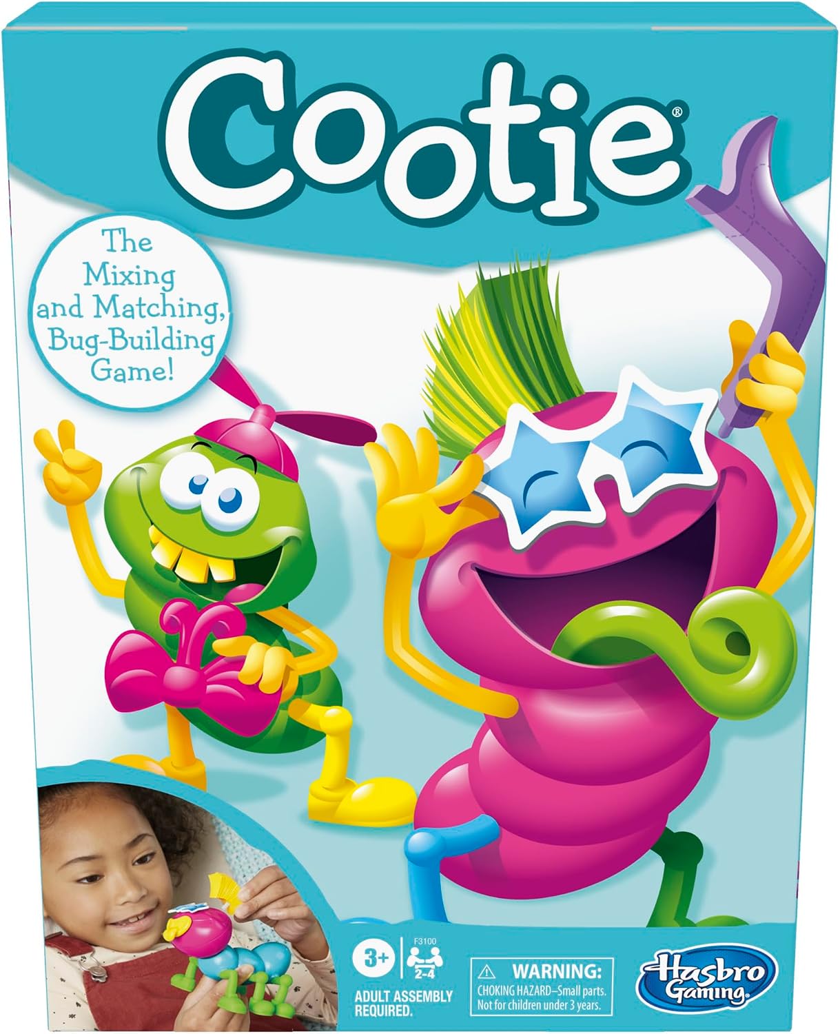 Hot Hasbro Gaming Cootie Mixing and Matching Bug-Building Game | 2-4 Players | Easy Preschool Board Games | Easter Basket Gifts for Boys and Girls| Ages 3+