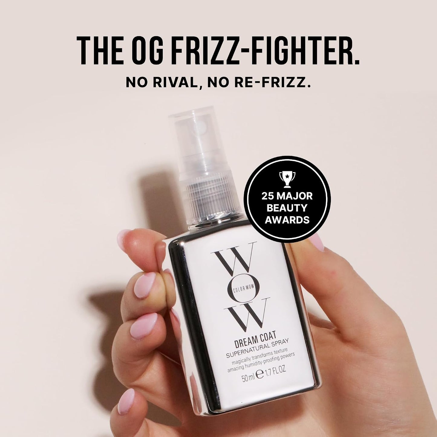 HotCOLOR WOW Dream Coat Supernatural Spray, Anti-Humidity Frizz Control and Heat Protectant for Glassy, Shiny Hair