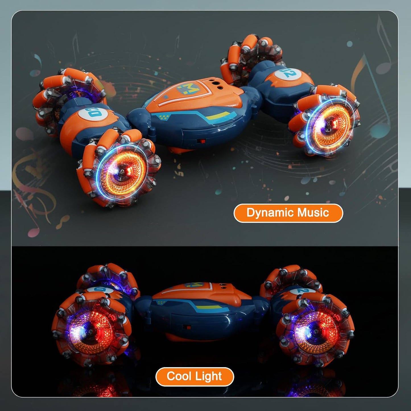 HotGesture Sensing RC Stunt Car - Boys Girls Toys Age 6-8-12, 4WD Hand Controlled Remote Control Twist Car with Light & Music,Cool Birthday presents and Ideas Gifts for Kids Age 6 7 8 9 10 11 12 YearsOld