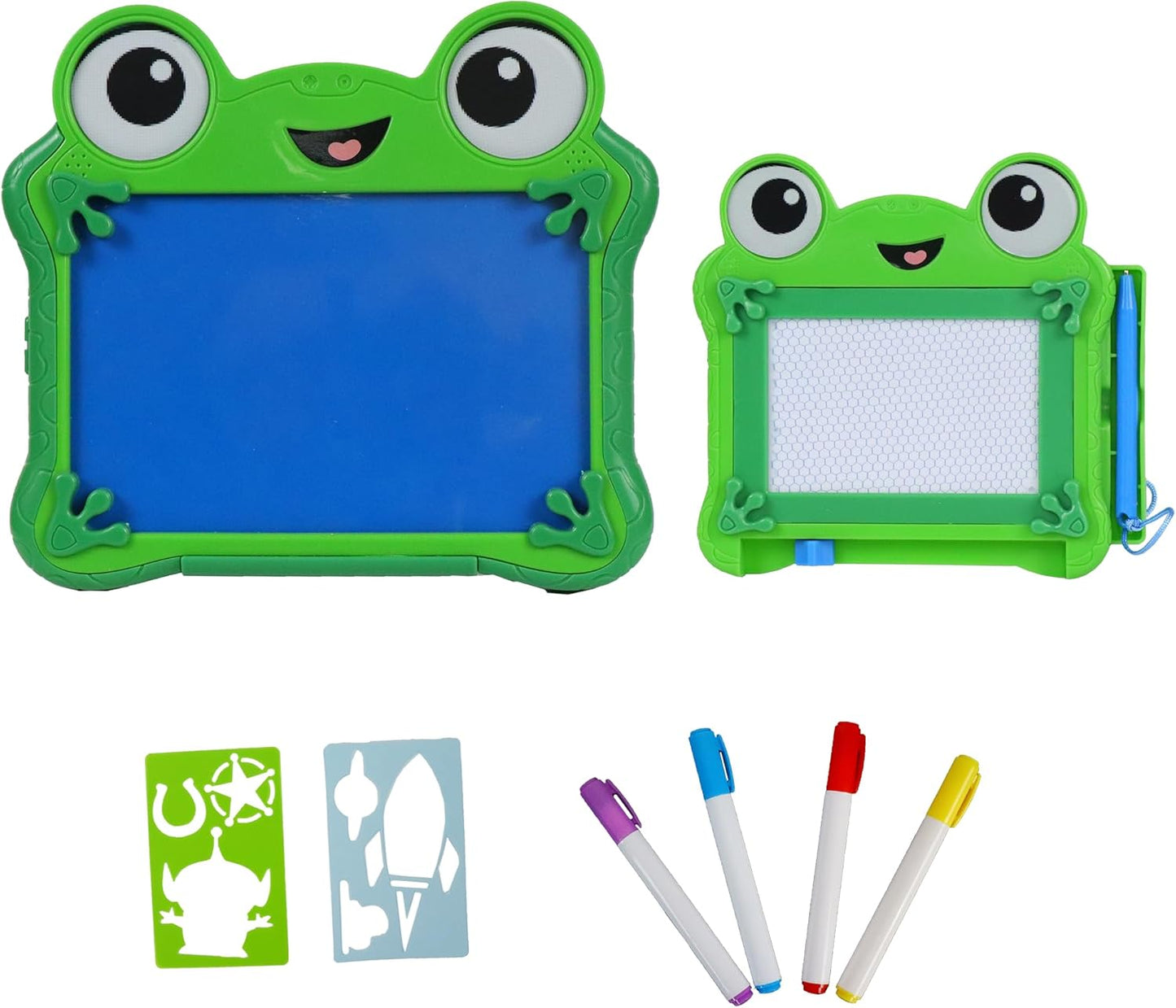 HotDisney Pixar Toy Story 5 Draw & Erase Lilypad Set, Frog Glow Board & Pen | 8.5-in Light-up Drawing Pad with 4 Dry Erase Markers, 2 Stencils, Wipe-off Cloth, and Travel Magnetic Doodle Board