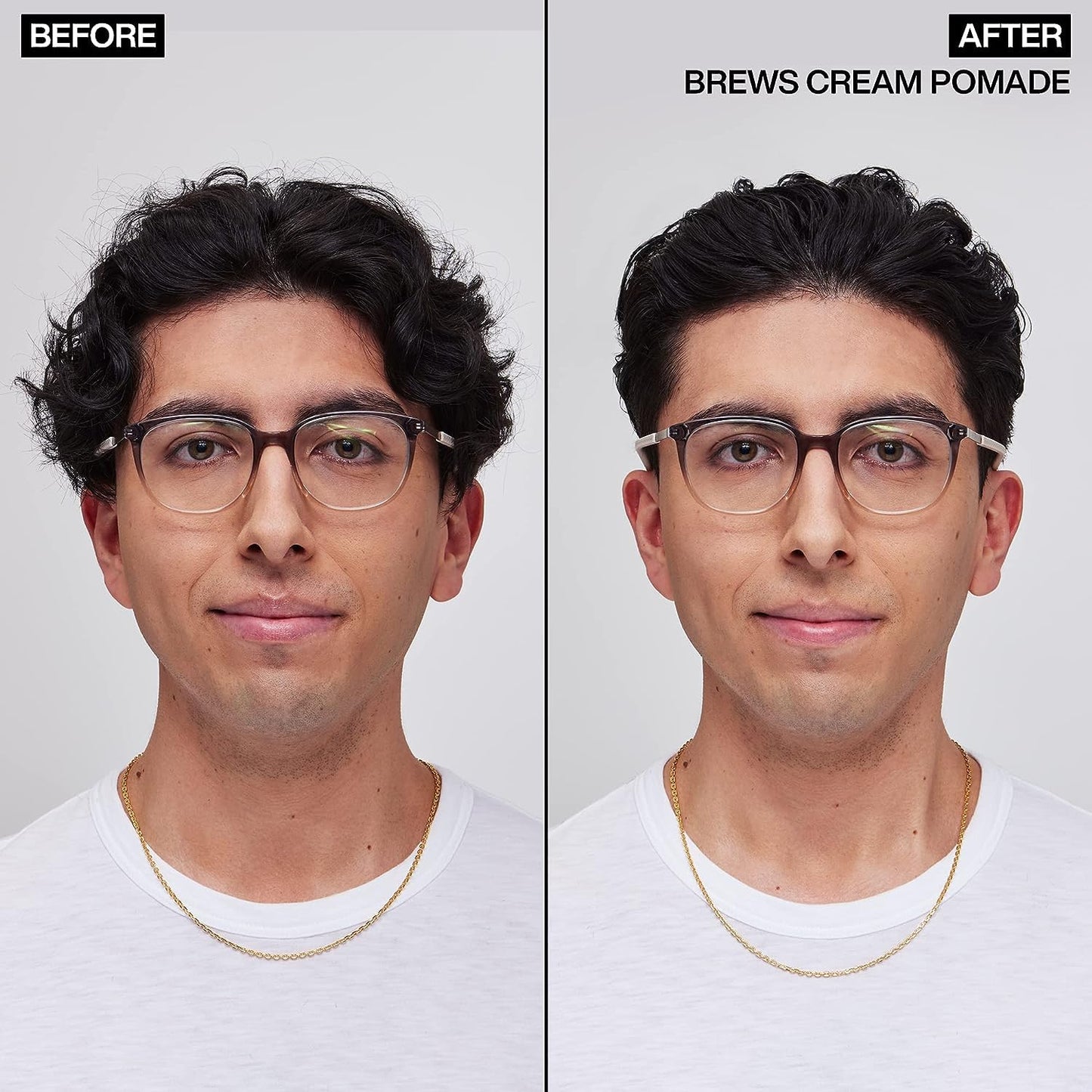 HotRedken Brews Cream Pomade For Men - Provides Medium Hold With Natural and Smooth Finish With Low Shine, For All Hair Types